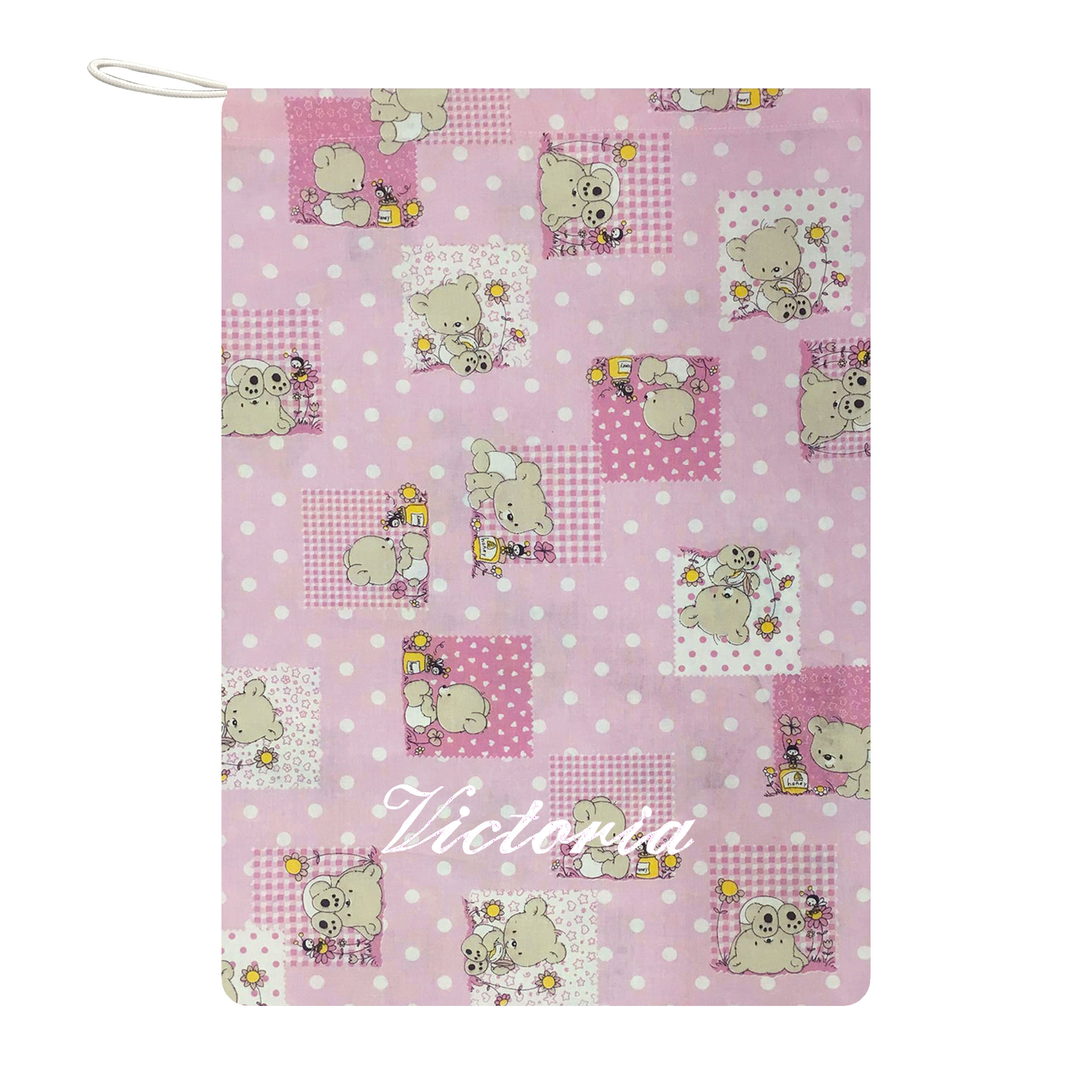 Sacchetto Asilo Orsetti e Api Rosa Image