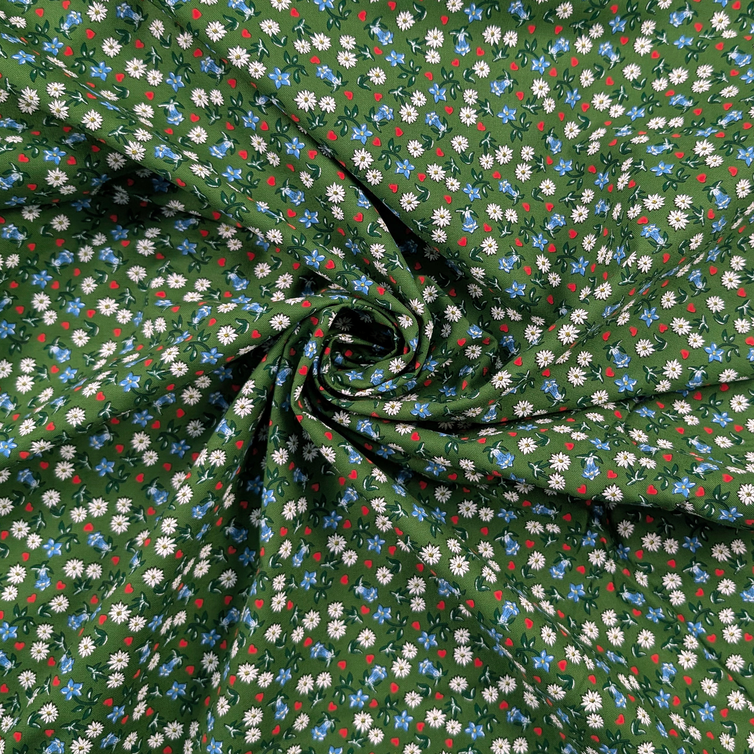 Tessuto Cotone Tirolese Sfondo Verde Image