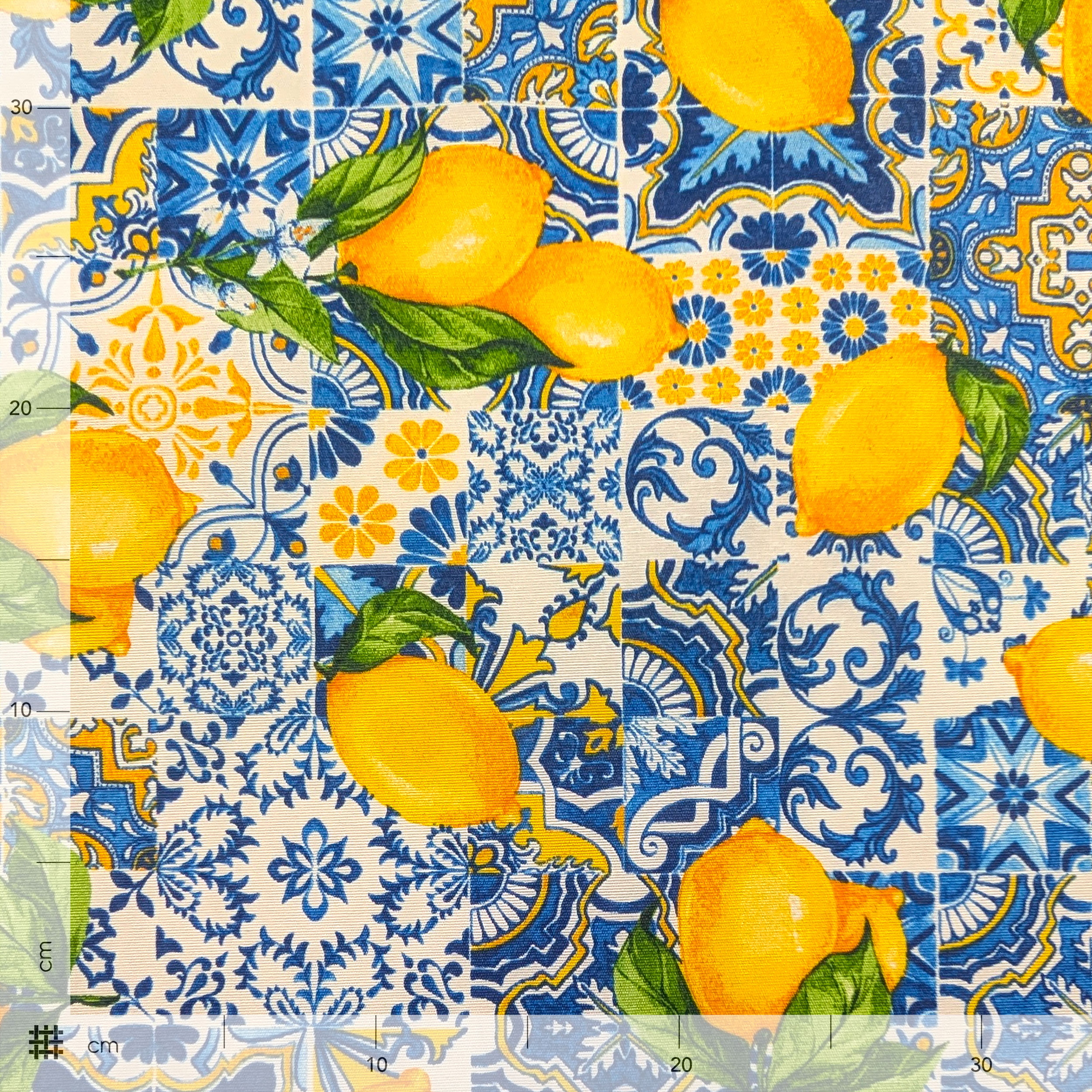 Tessuto per Tovaglia Resinata Maioliche e Limoni  Image