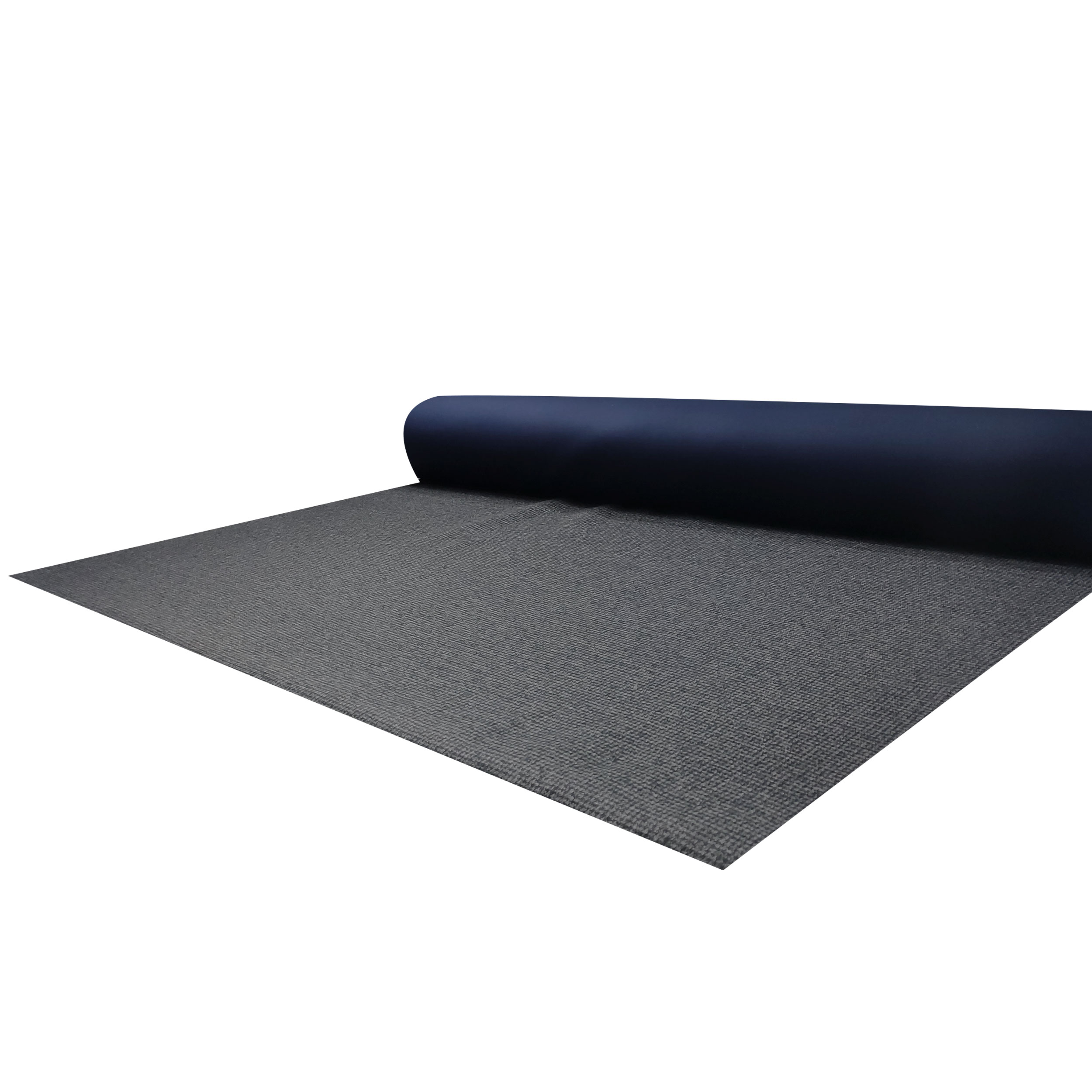Neoprene Double Lana Pied de Poule Grigio e Tinta Unita Blu