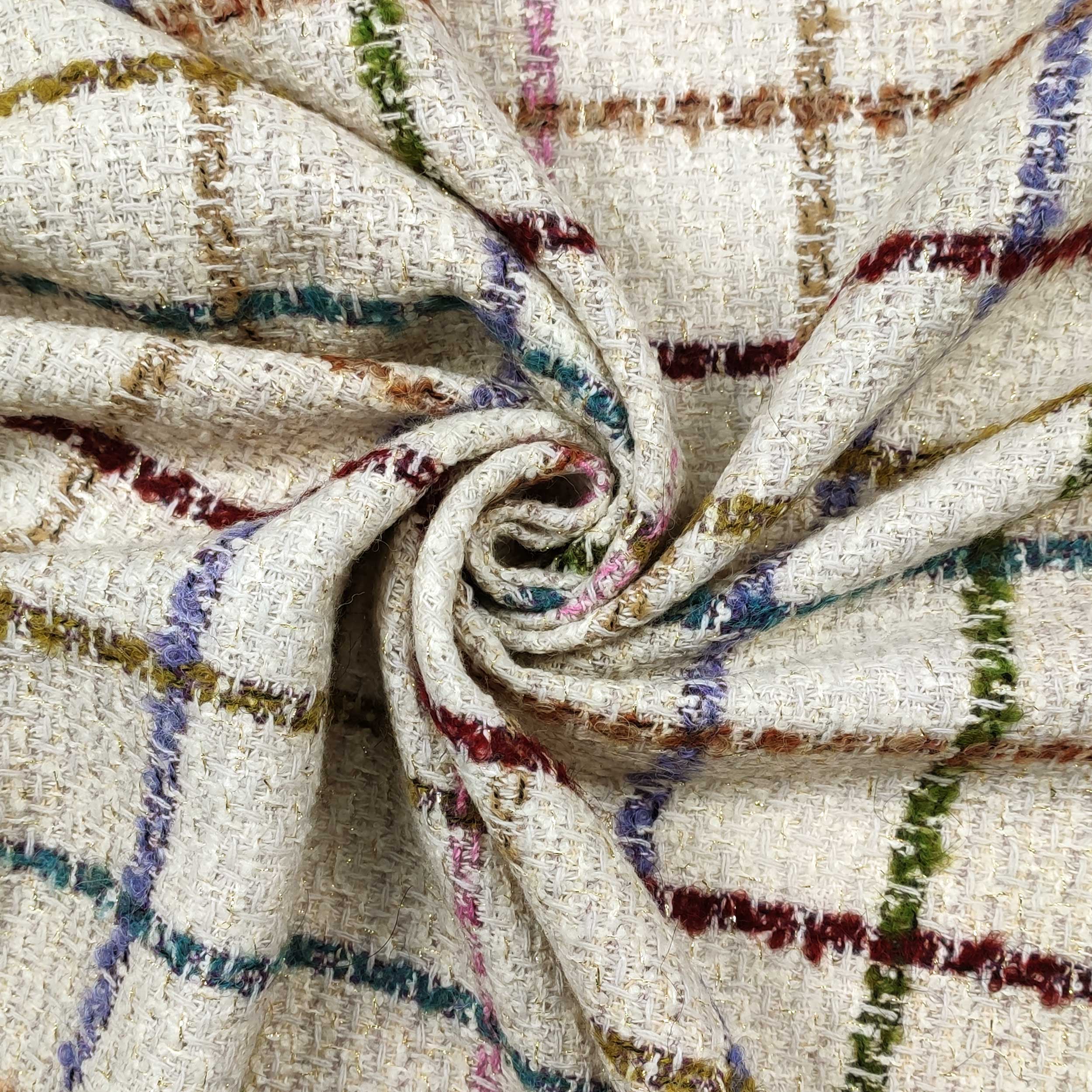 Tessuto Tweed Lana Cachemire Alta Moda