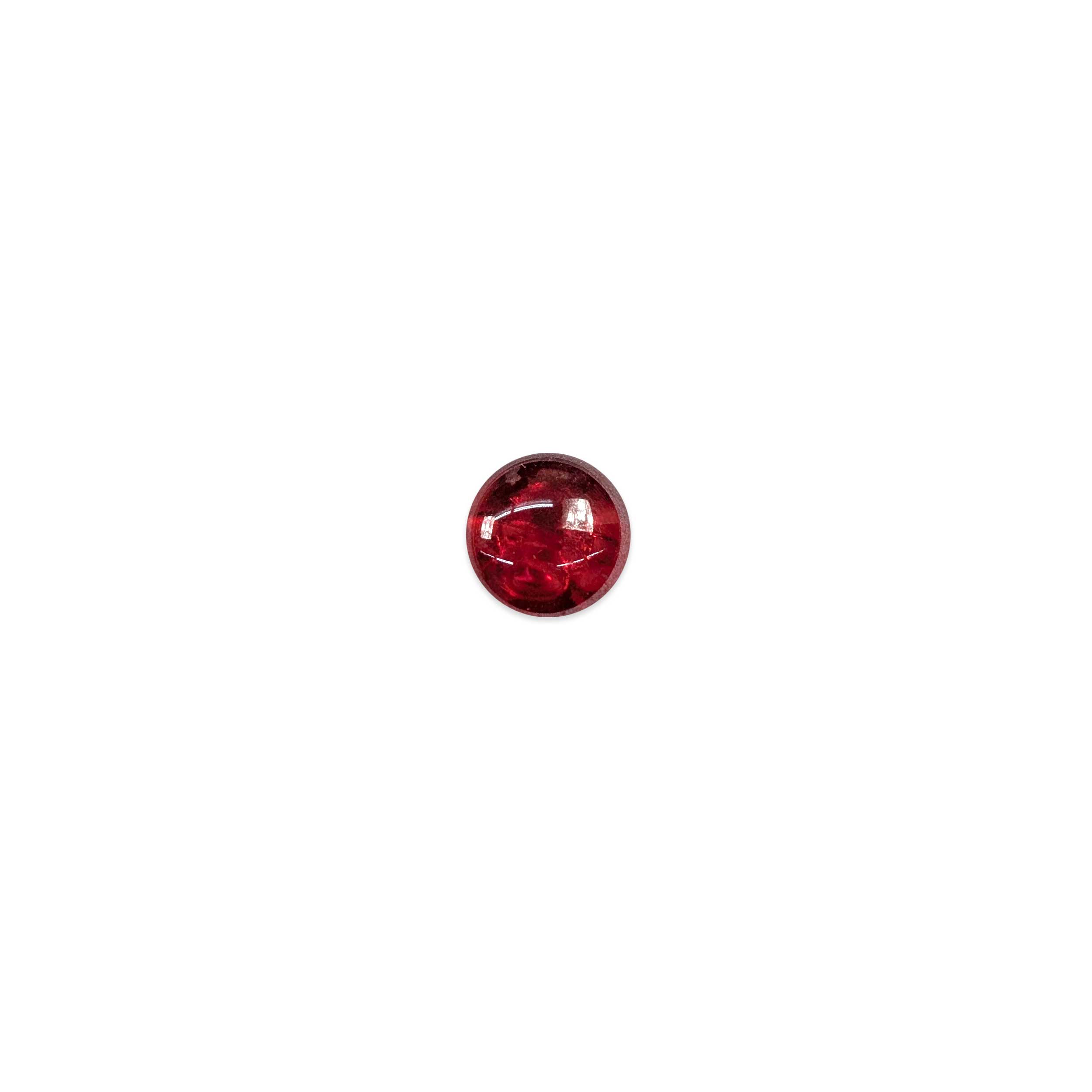 Bottone Vetro Rosso Trasparente Rotondo Piatto Lin 20 Image
