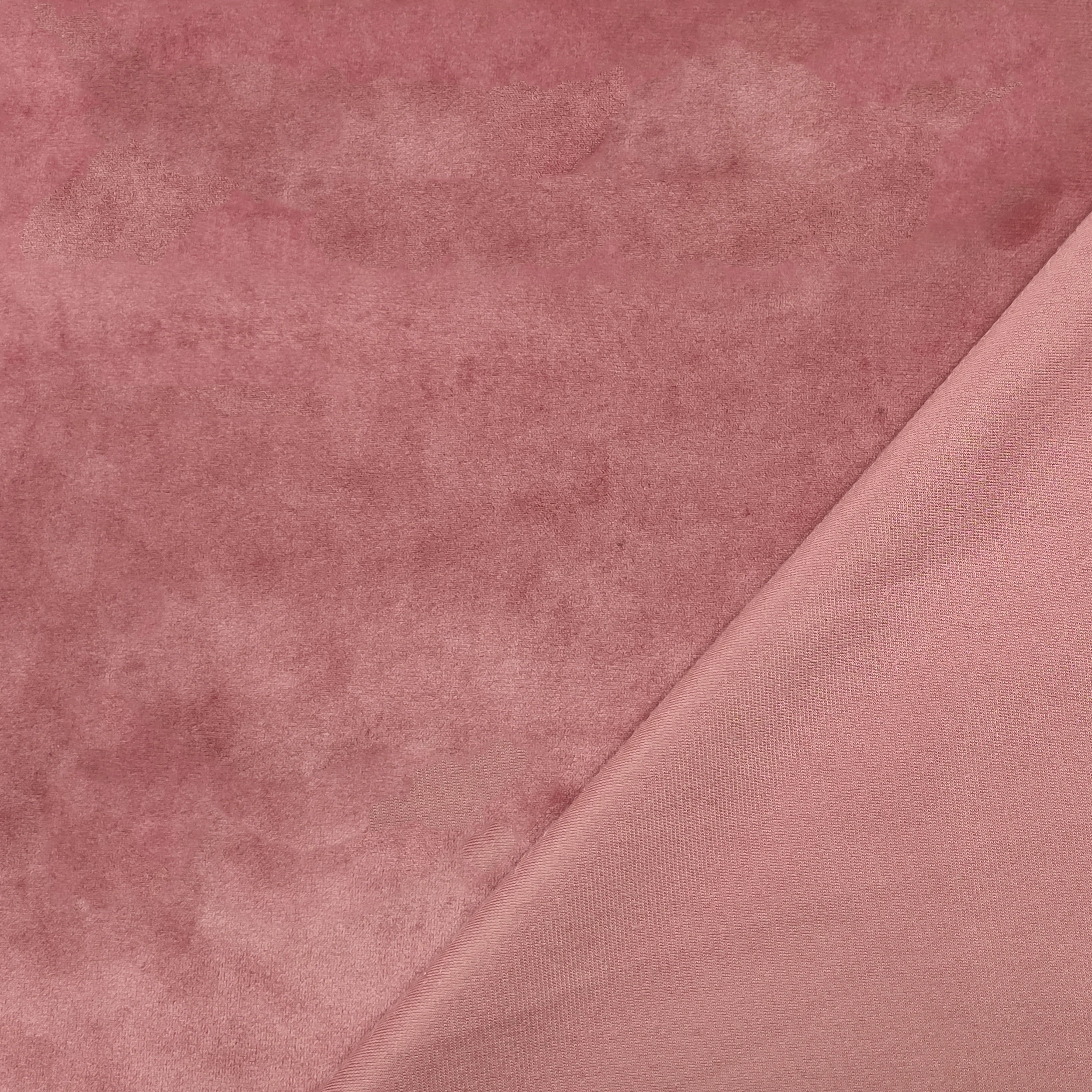 tessuto velluto in cotone rosa
