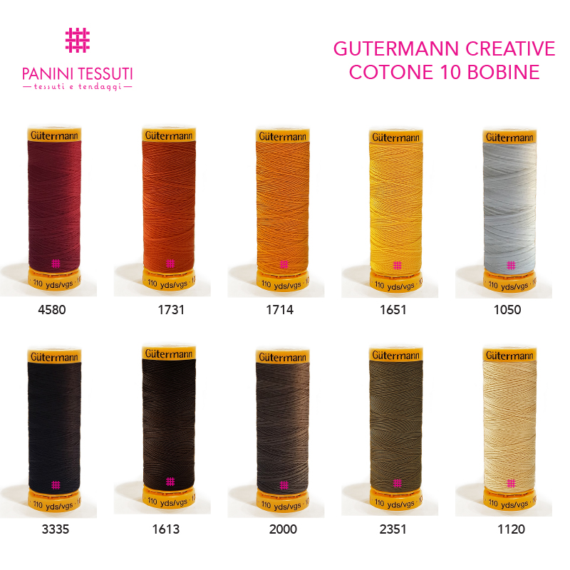 gutermann creative 10 bobine colori caldi