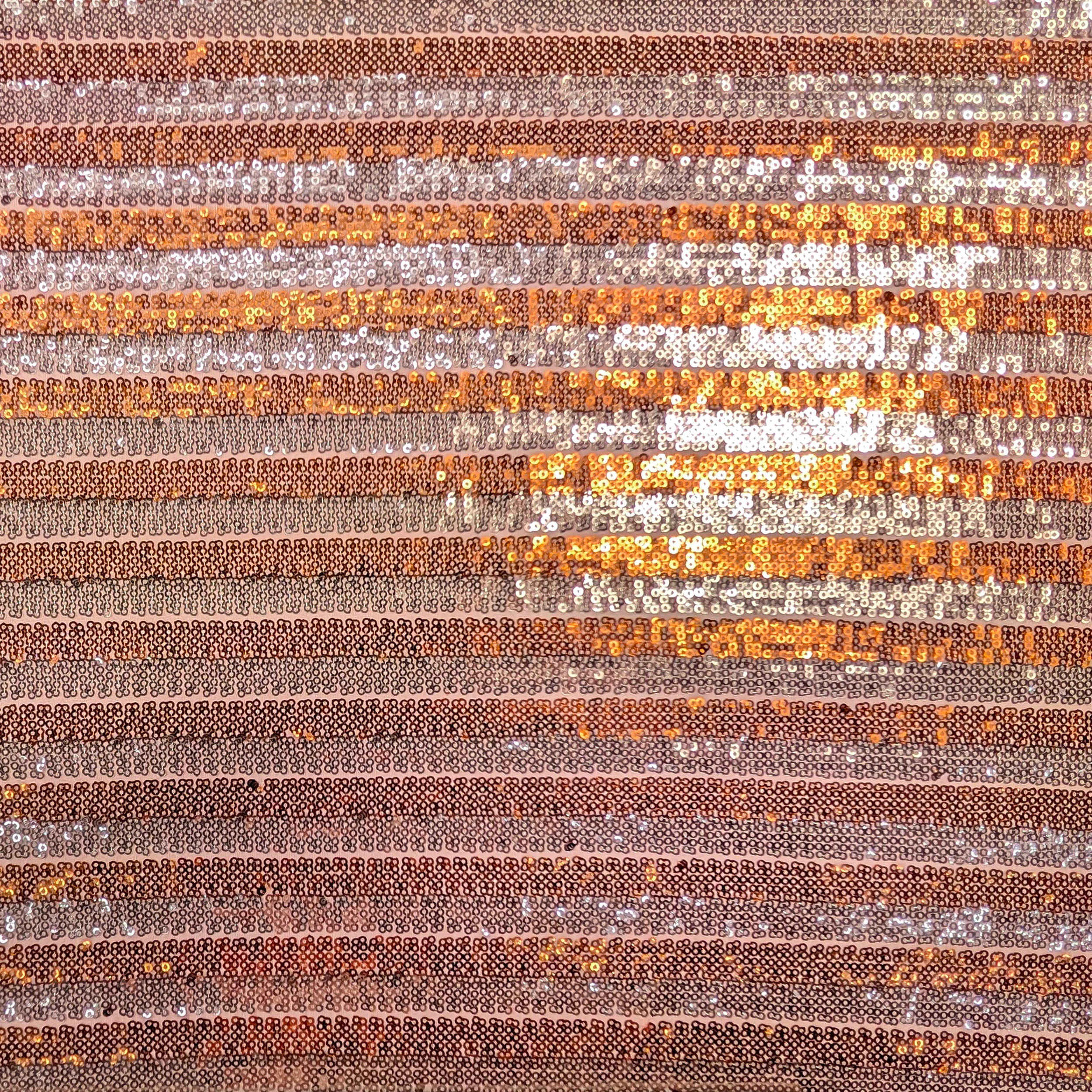 Tessuto Paillettes Pesca a Righe Image