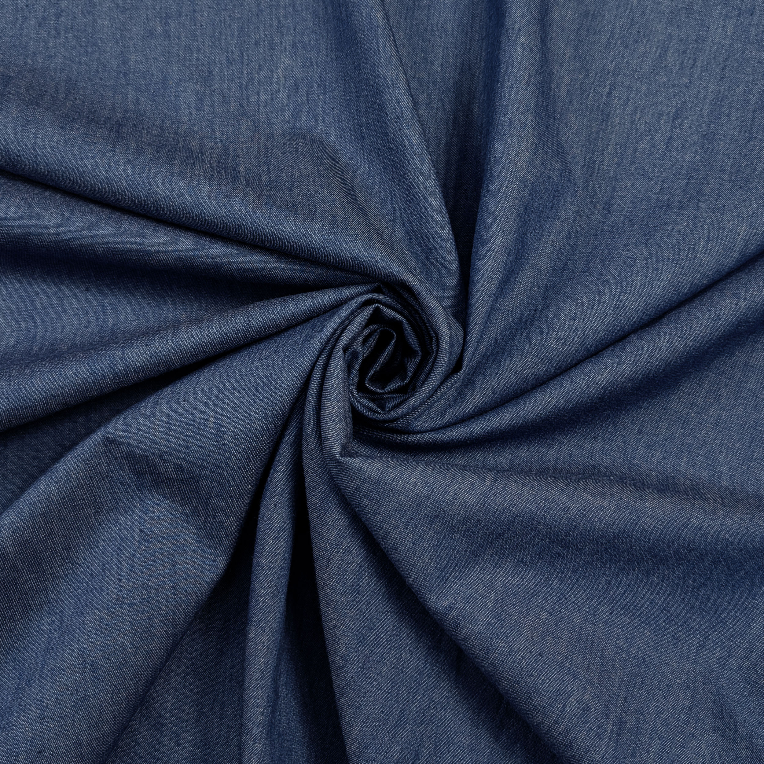 Ritaglio Jeans Cotone Chambray Blu 50x140 cm Image