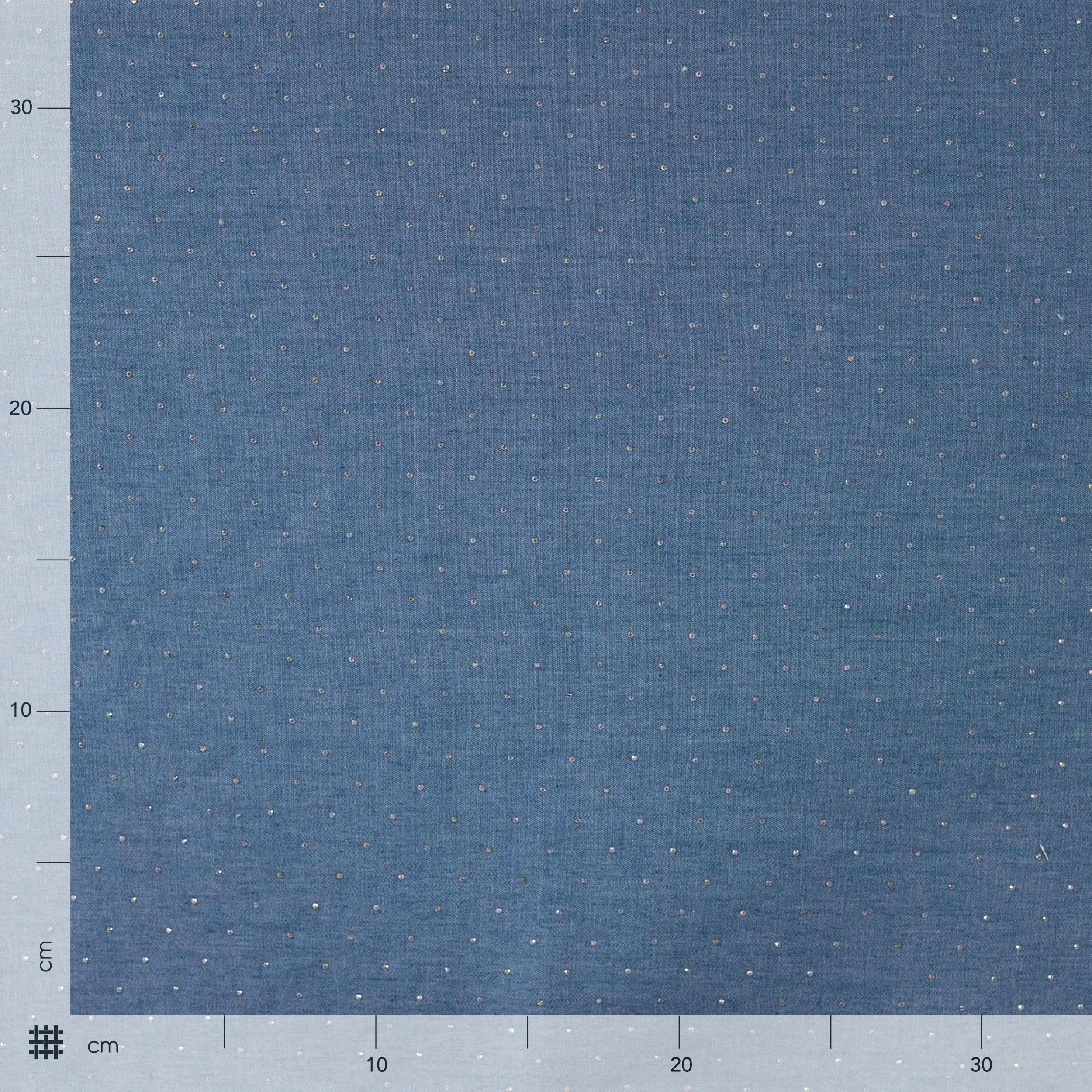 Jeans di Cotone Lavaggio Medio con Strass Image