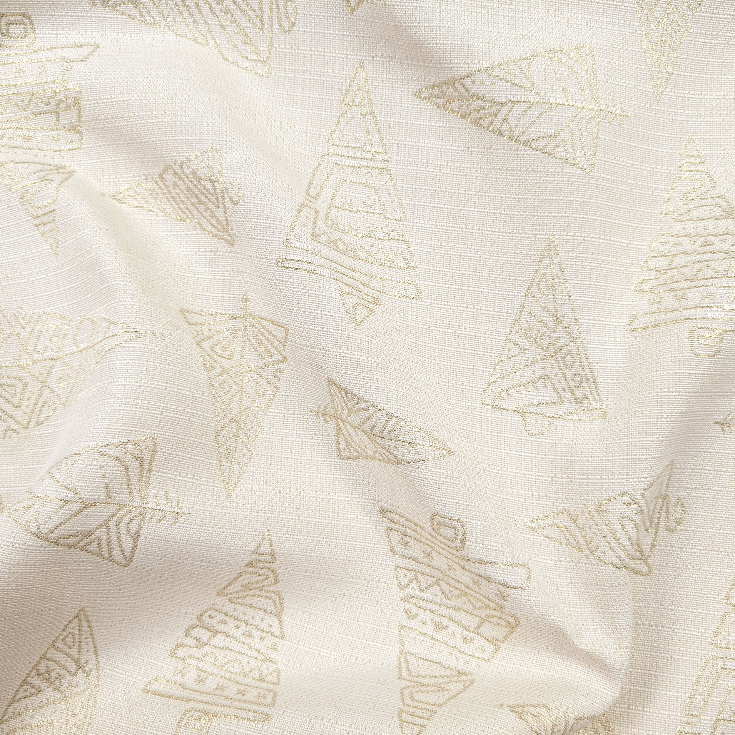 Jacquard Natalizio con Alberi Dorati Lurex Image