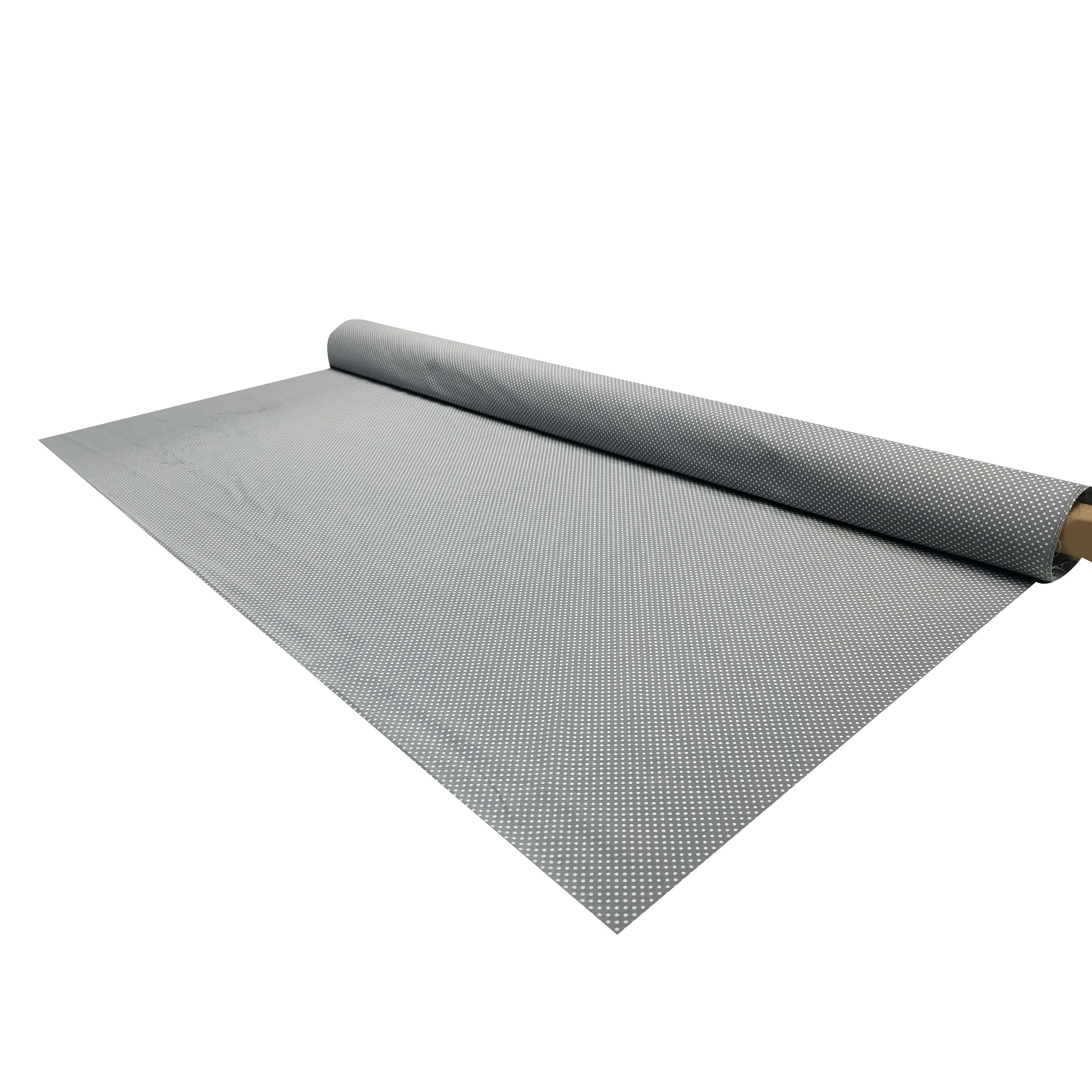 Tessuto Cotone Grigio Pois Bianchi Image