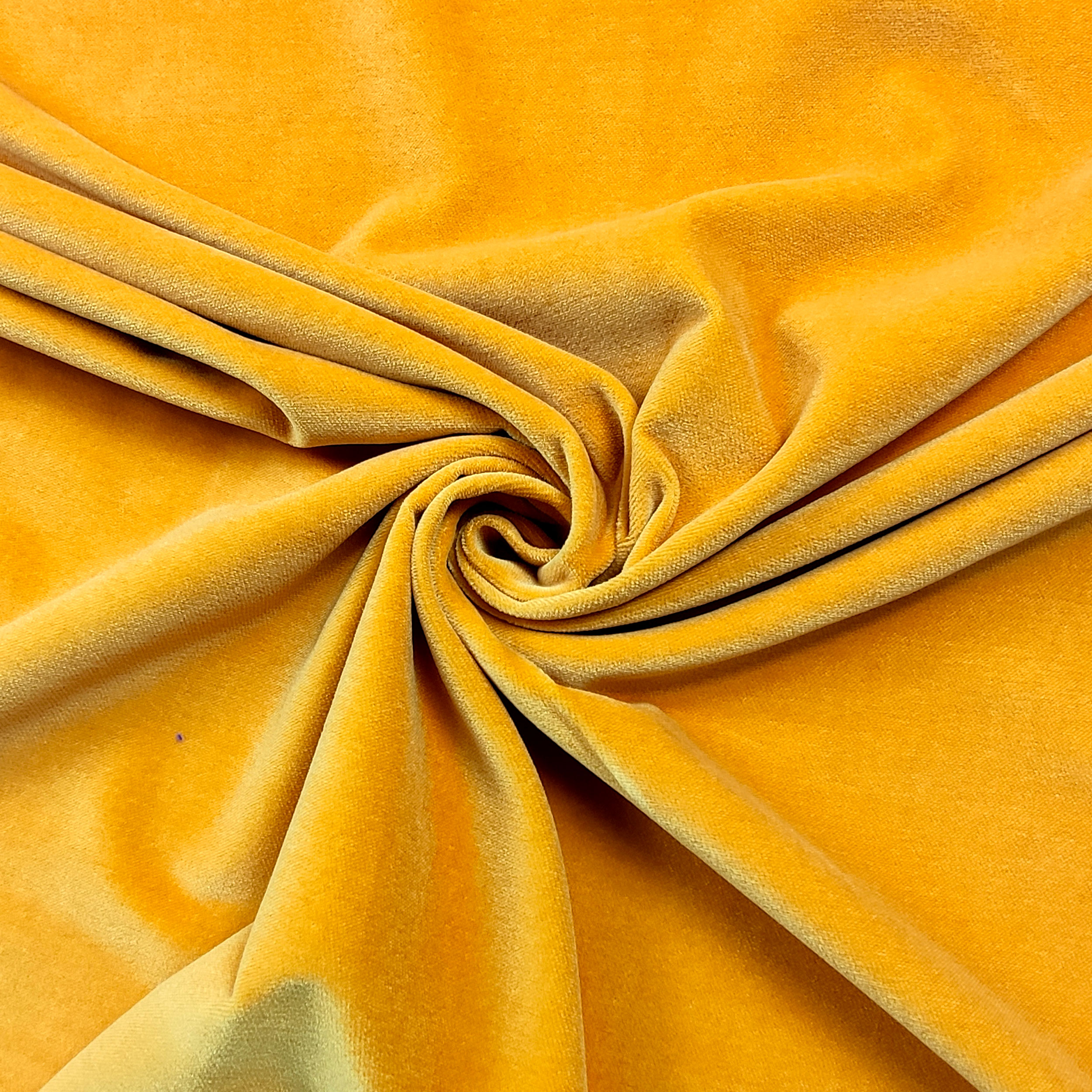 tessuto velluto in cotone giallo