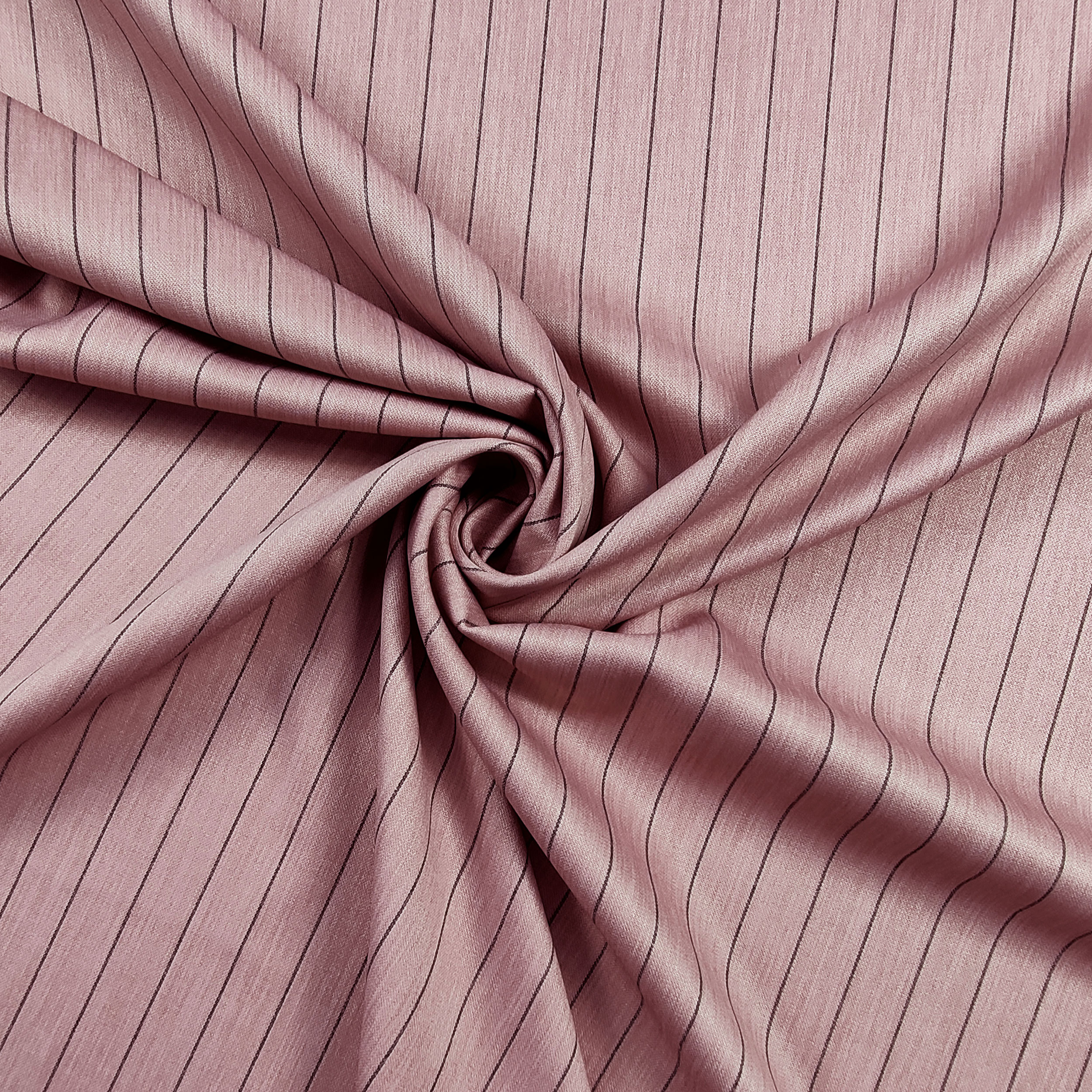 Tessuto Elasticizzato Gessato Lino Rosa