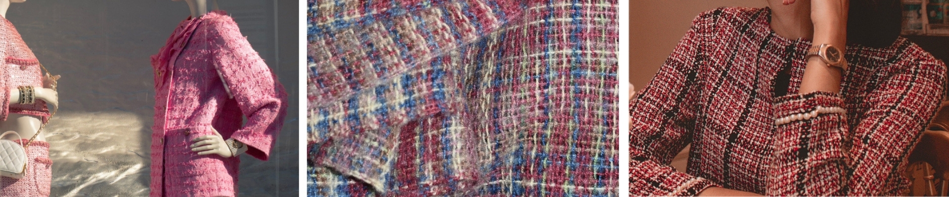 tweed abbigliamento panini tessuti