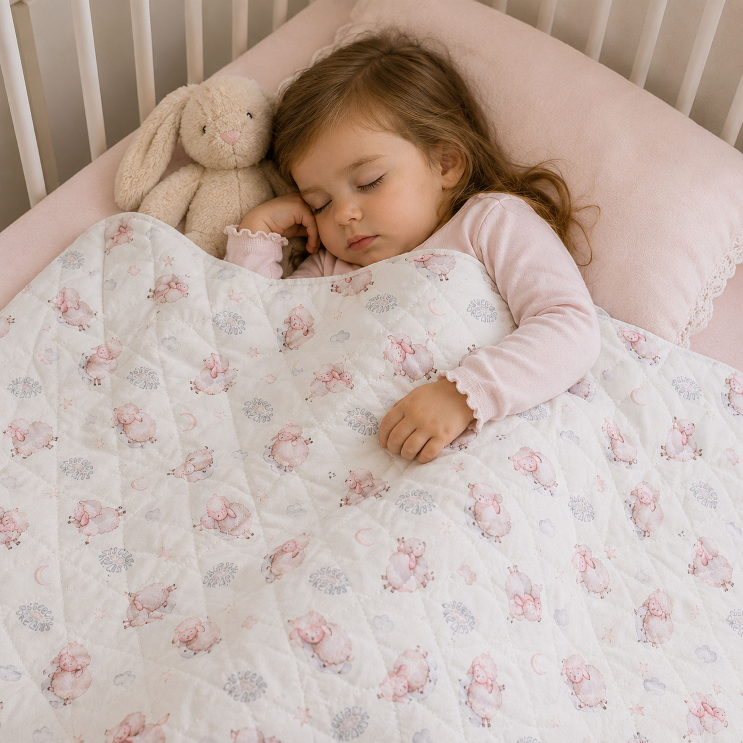 Tessuto Trapuntato Pecorelle Sweet Dreams Image