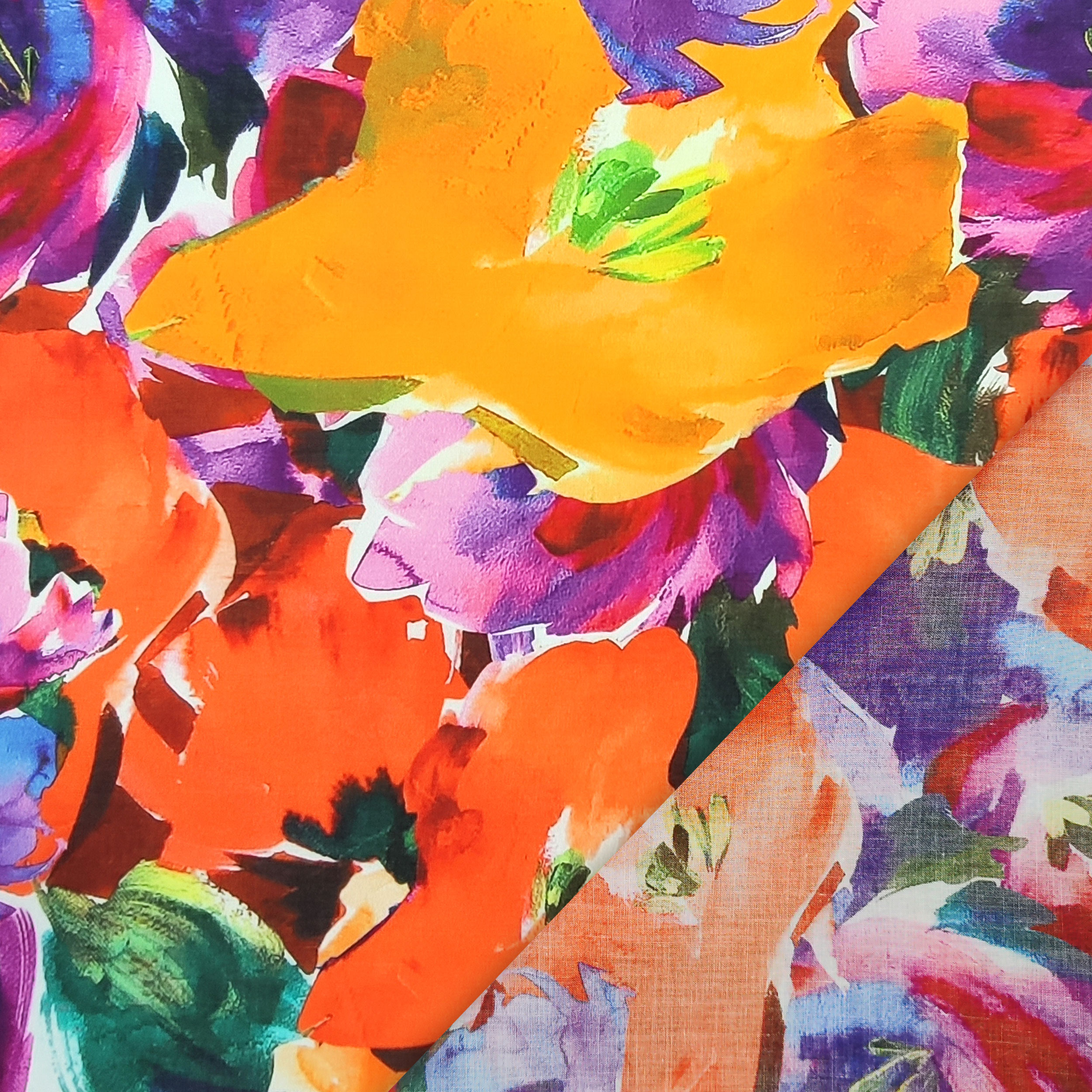 Mussola Cotone Fiori Moda