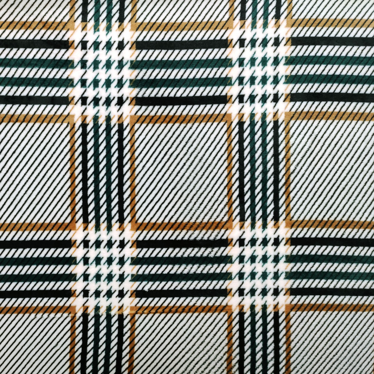 Pile Mano Cachemire Tartan Verde e Cammello