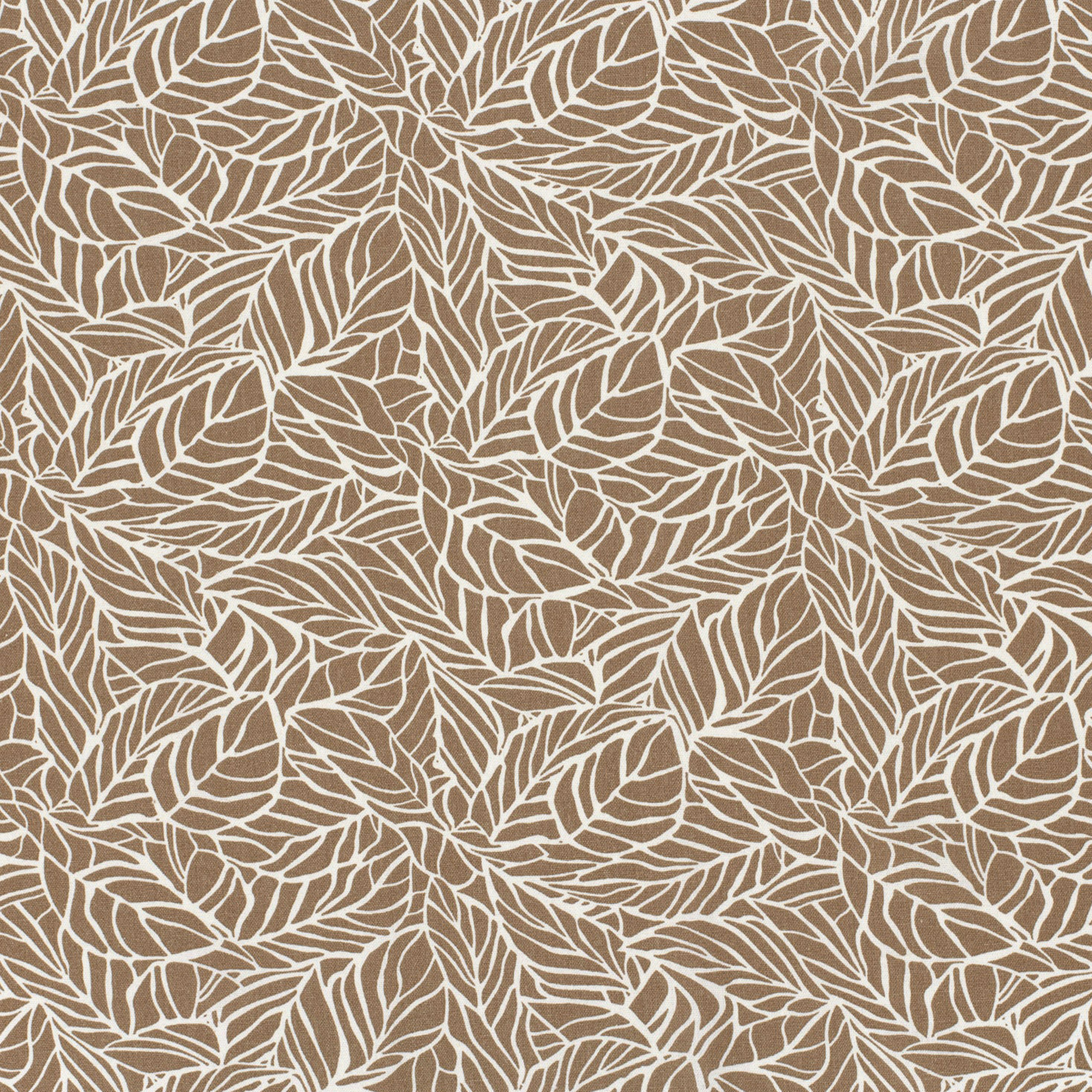 Misto Lino Foglie Sfondo Beige