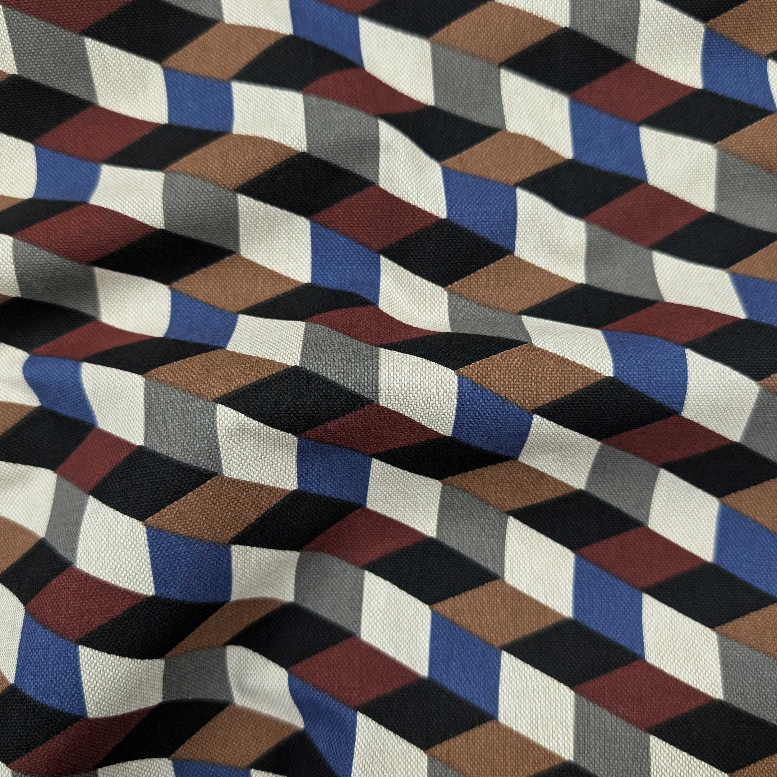 Tessuto Panama Cubi Illusion Toni Freddi Image