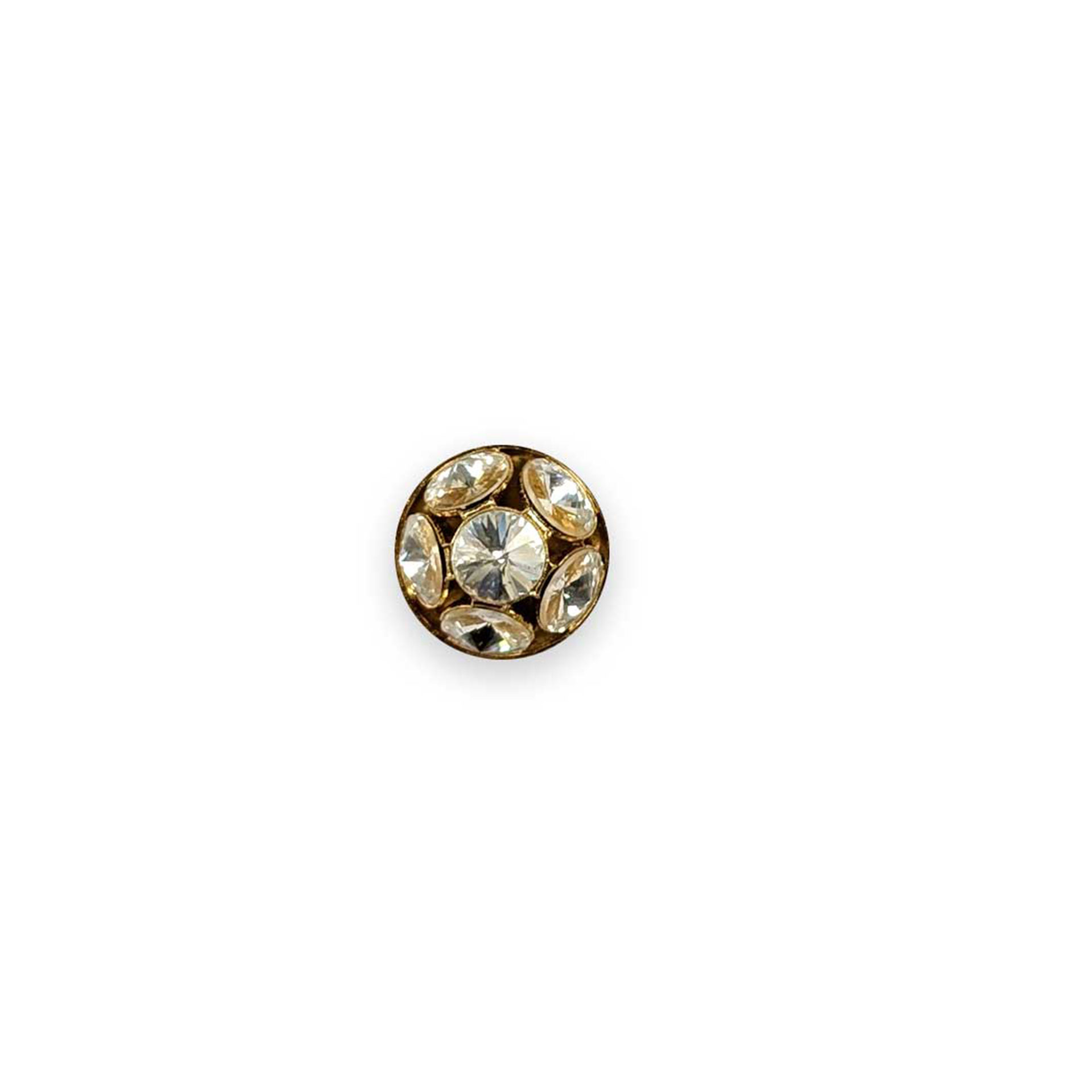 Bottone Gioiello Oro Sferico Strass Image