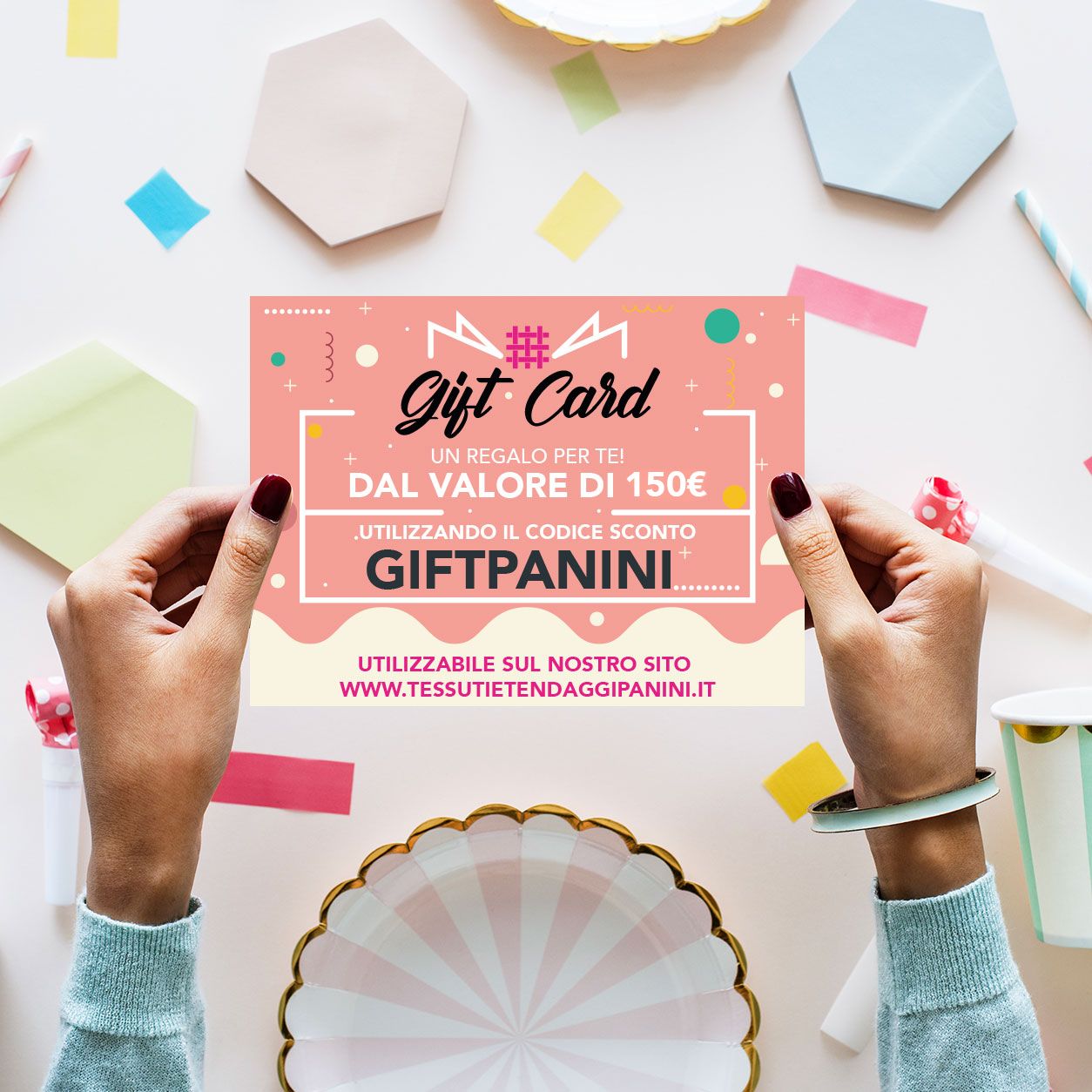 Gift card 150 regalo panini tessuti copia