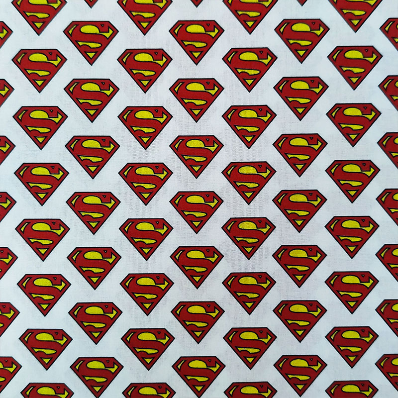 Ritaglio Tessuto Cotone DC Logo Superman 50x150 cm