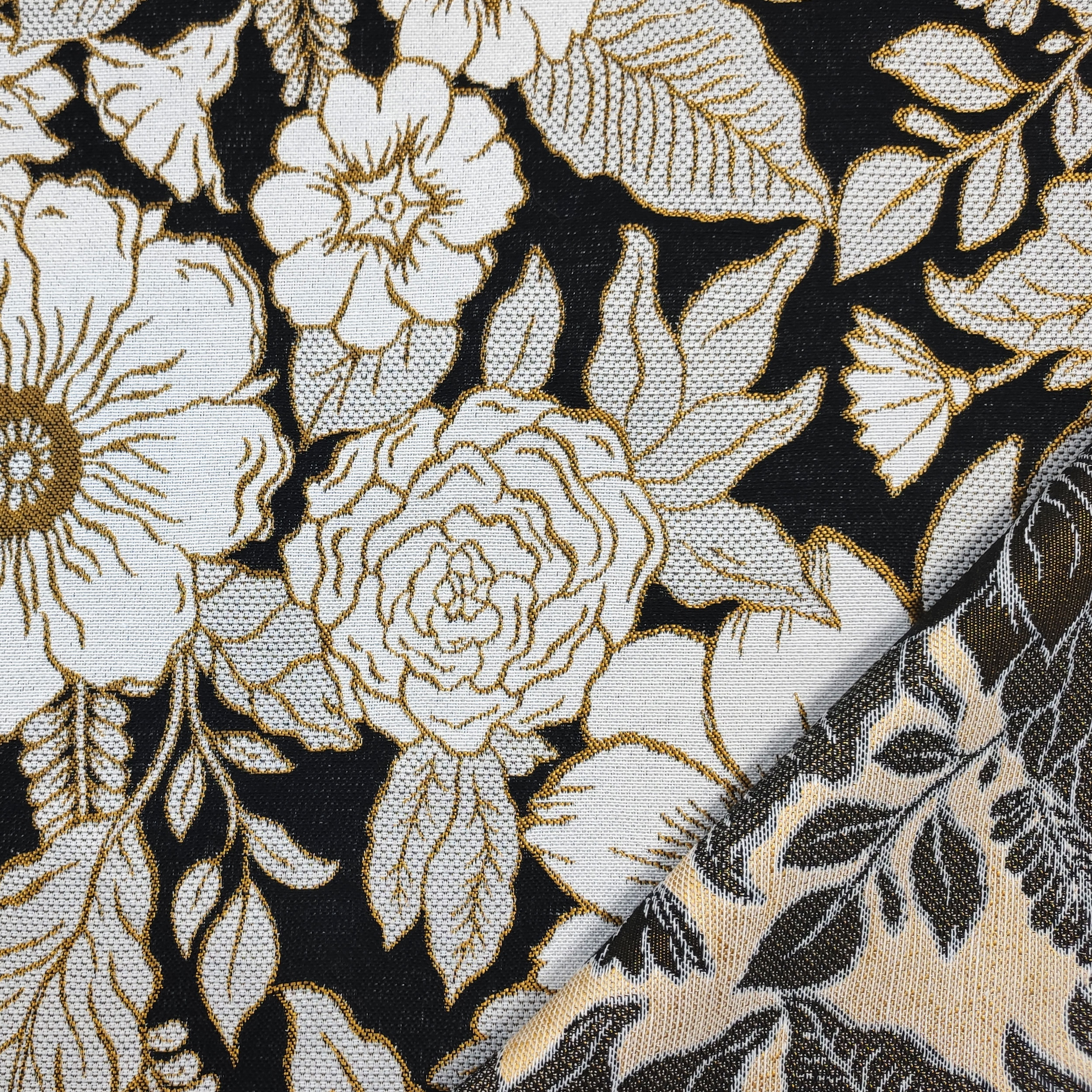 Jacquard Fiori Bianchi