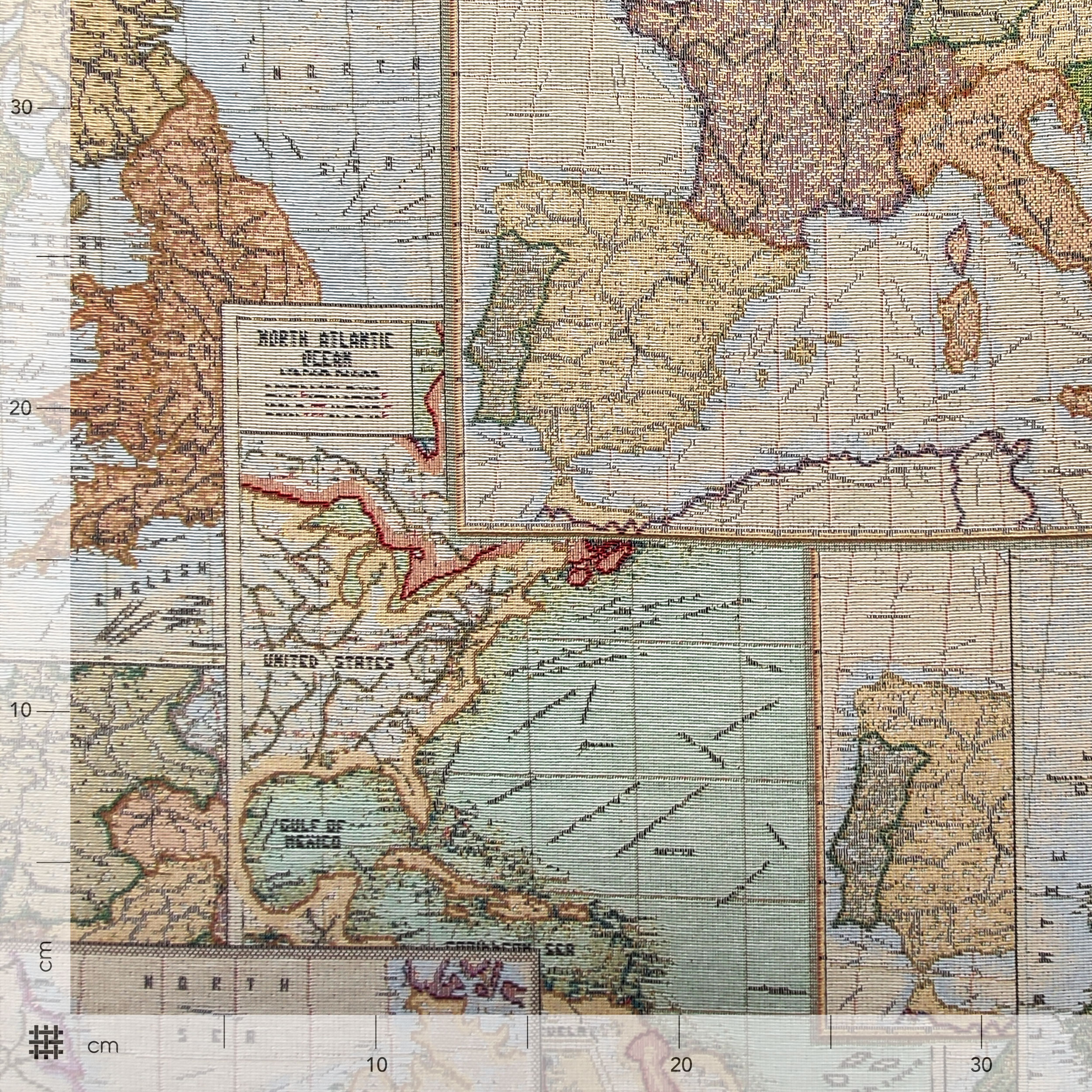 Tessuto Gobelin Mappa del Mondo
