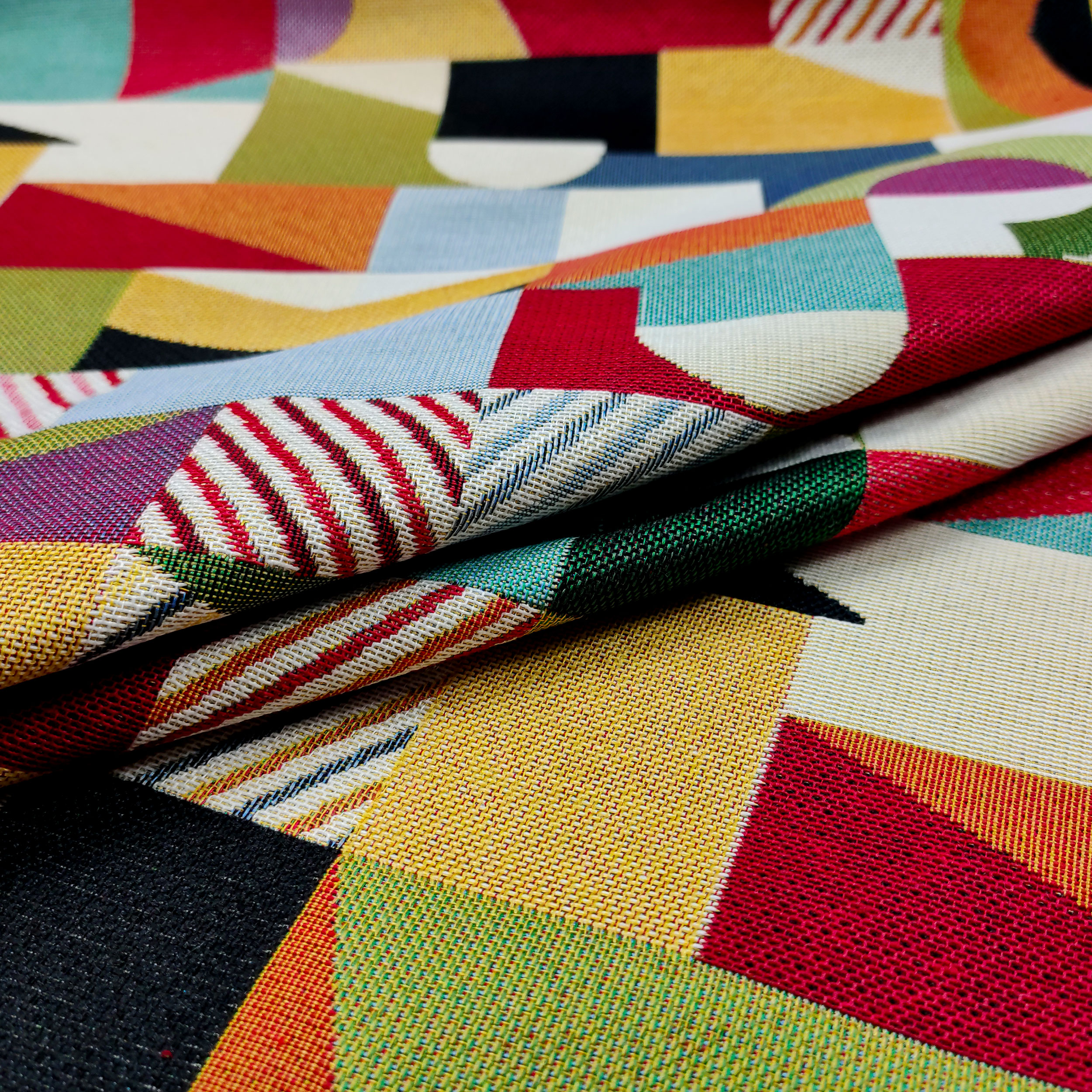Tessuto Gobelin Fantasia Geometrie Pop