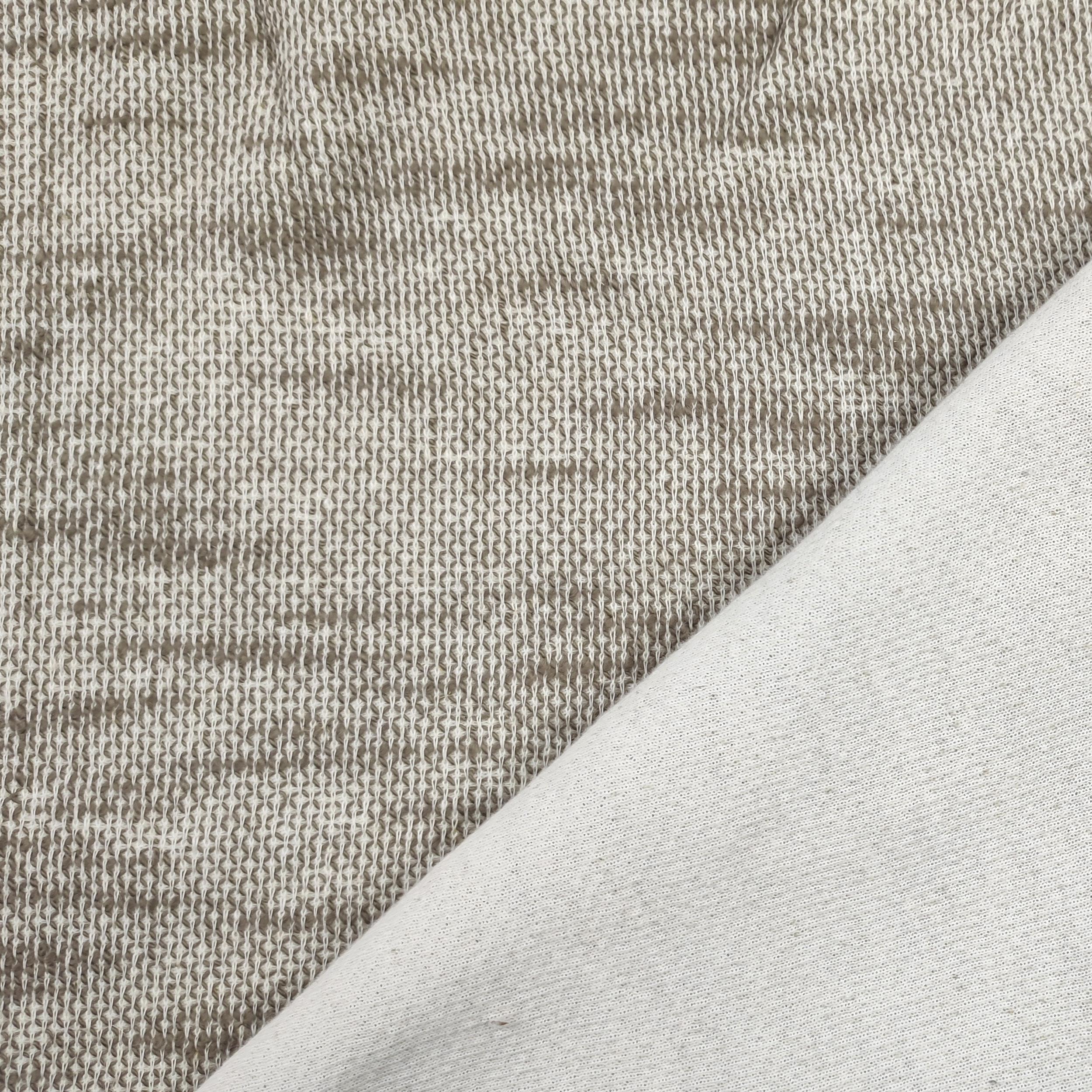 Tessuto Maglia Beige Melange