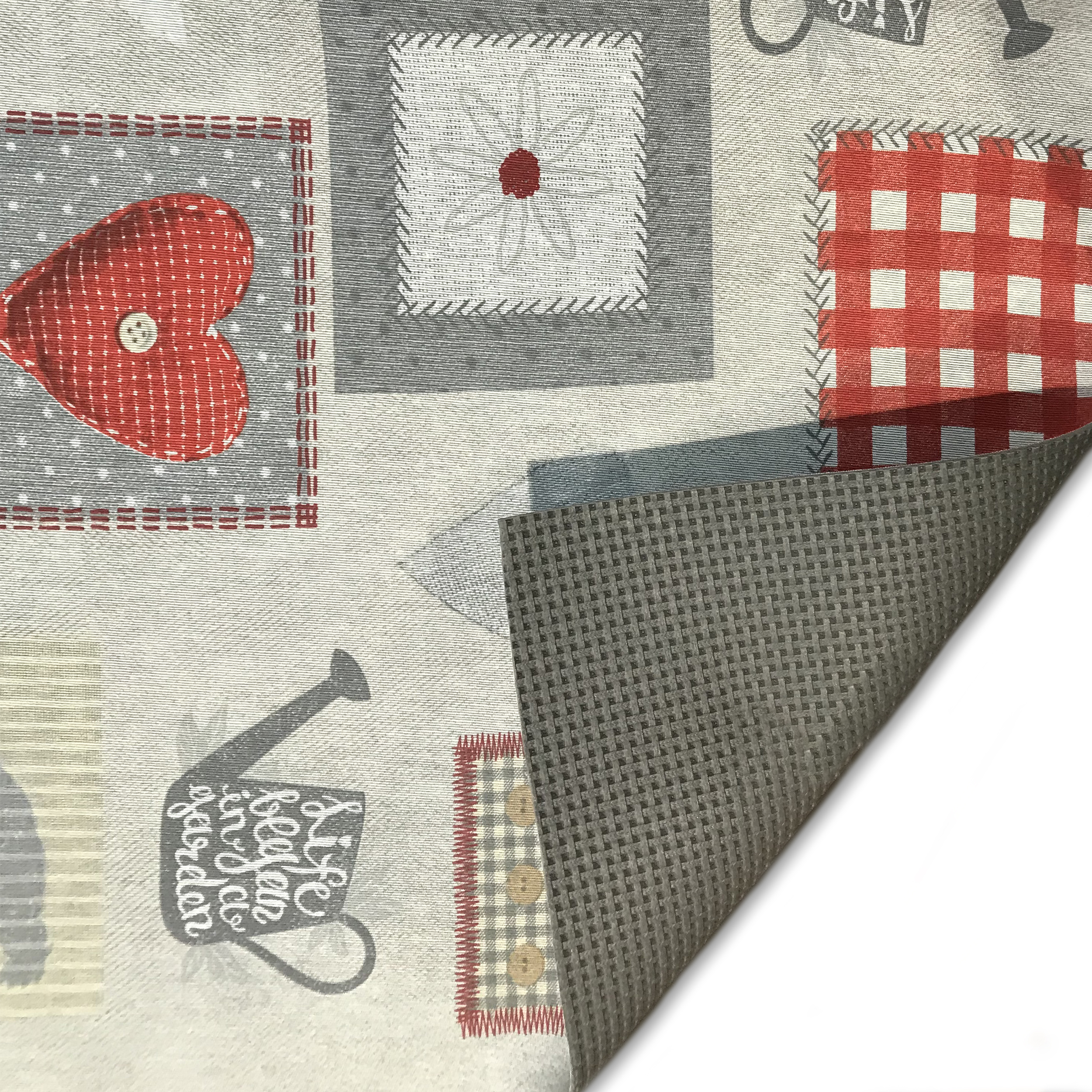 Ritaglio Passatoia da Cucina Home Sweet Home Grigio 150x50 cm Image