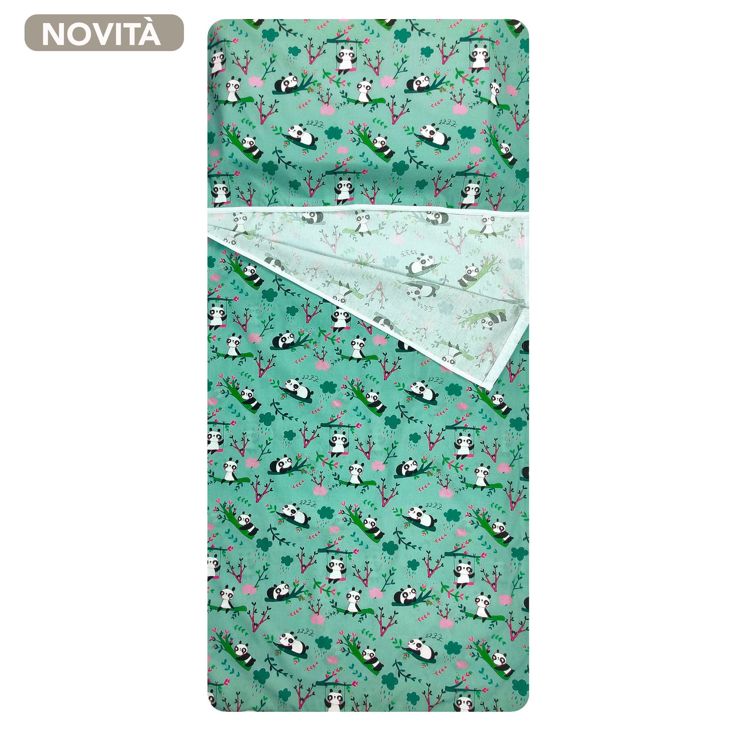 Sacco Nanna Estivo Panda Sfondo Verde Menta Image