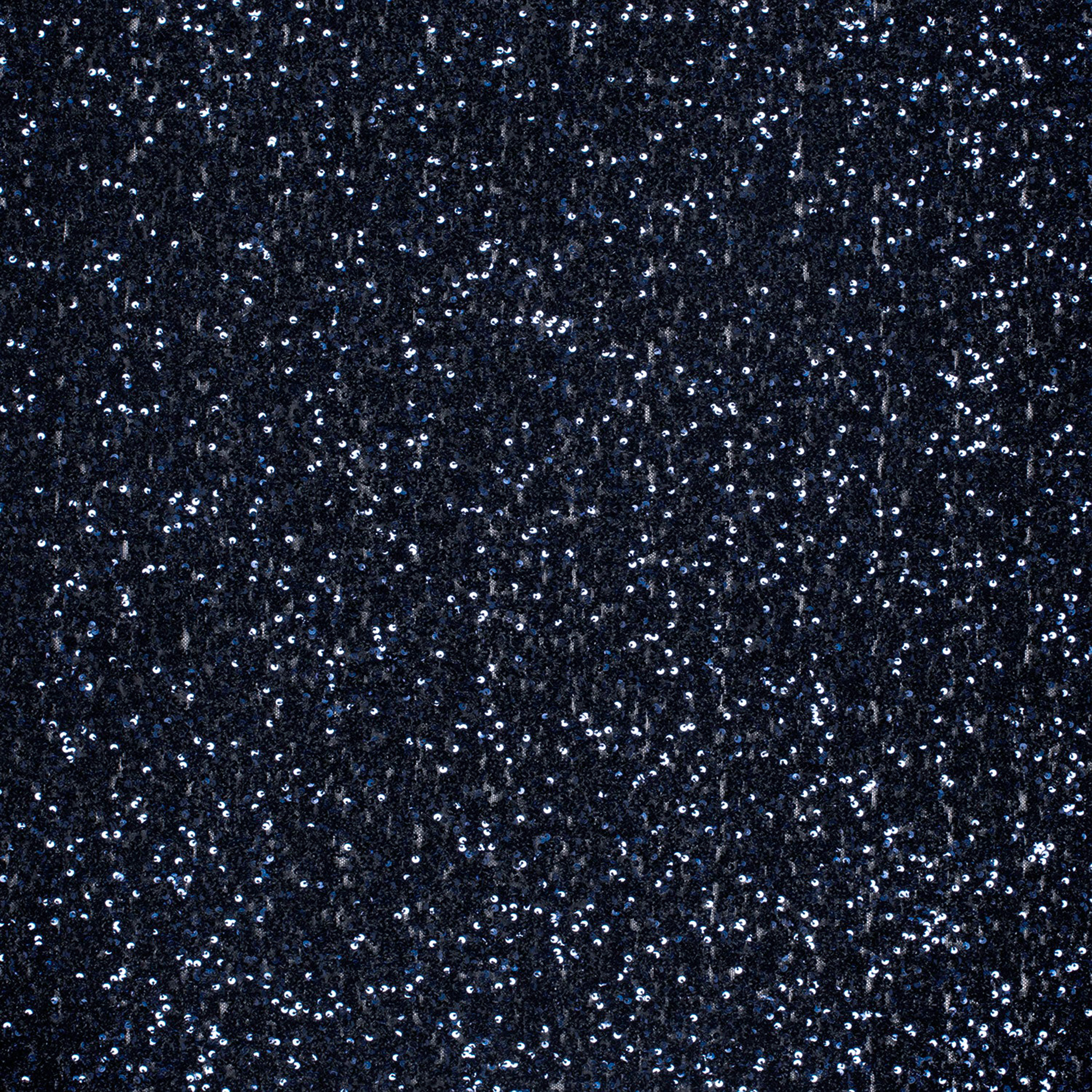 Paillettes su Tulle Elasticizzato Blu Image