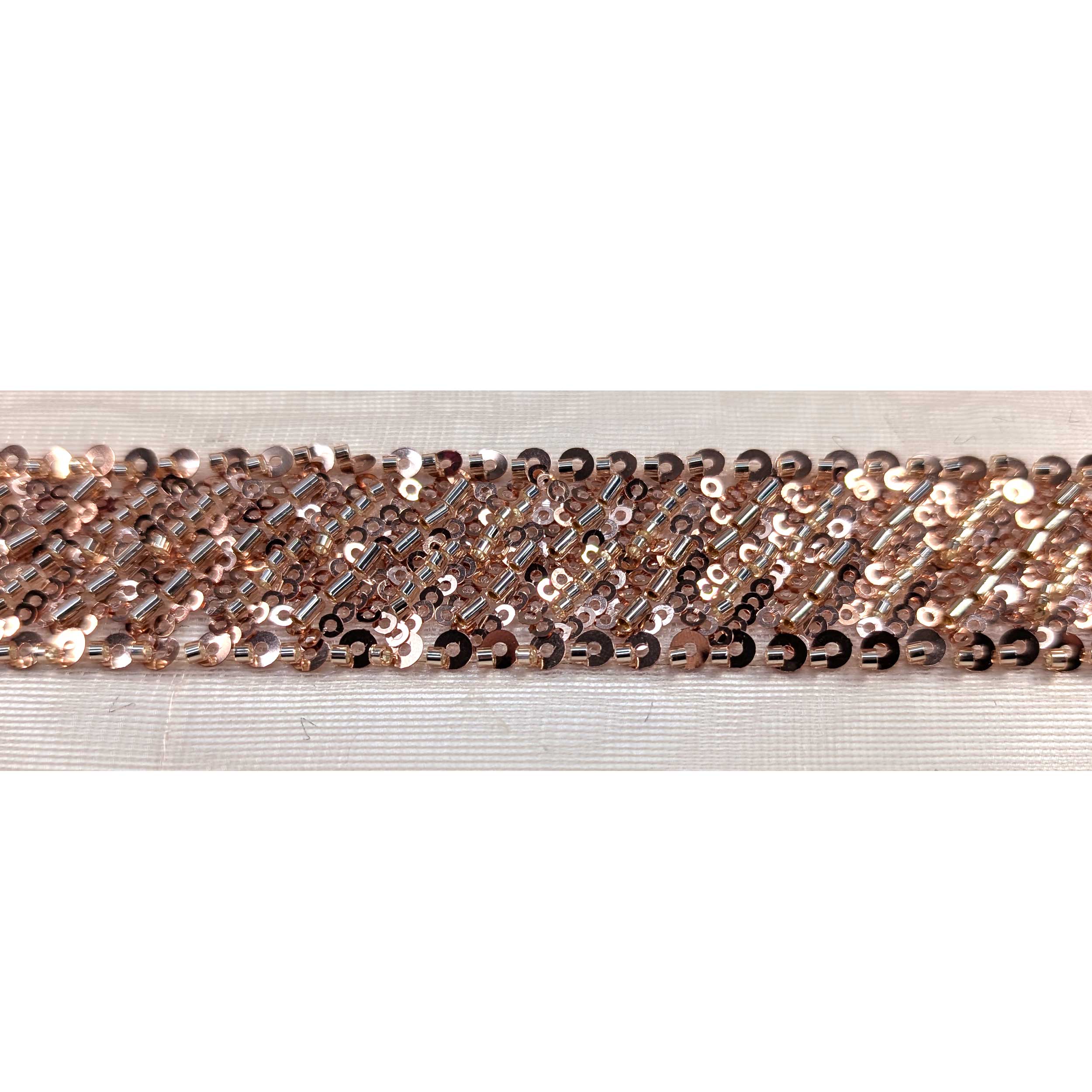 Passamaneria Paillettes su Tulle Rame Image