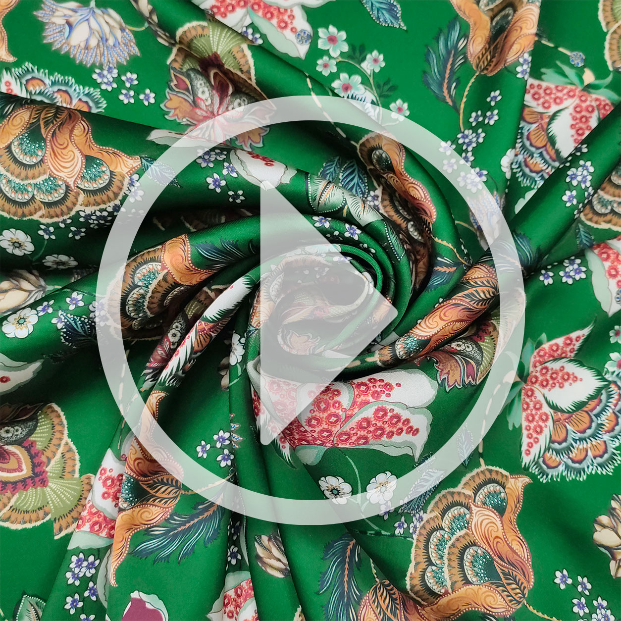 Raso Cady Setato Fiori Astratti Fashion Image