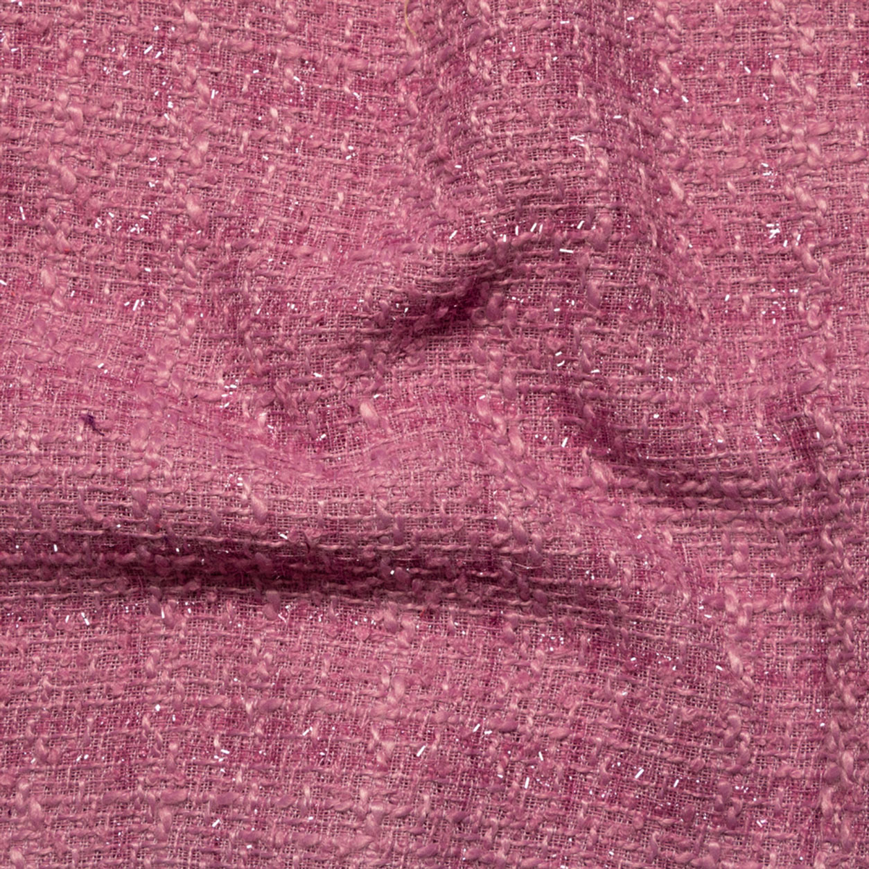 Tessuto chanel per abbigliamento lurex violetto