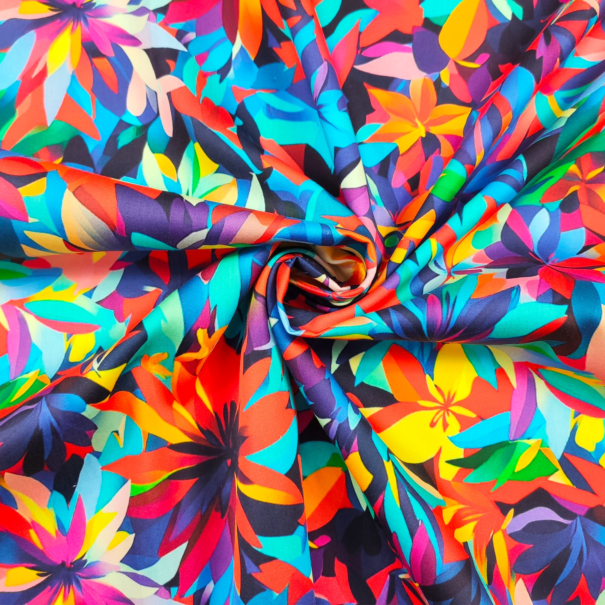 Rasatello di Cotone Fiori Moda