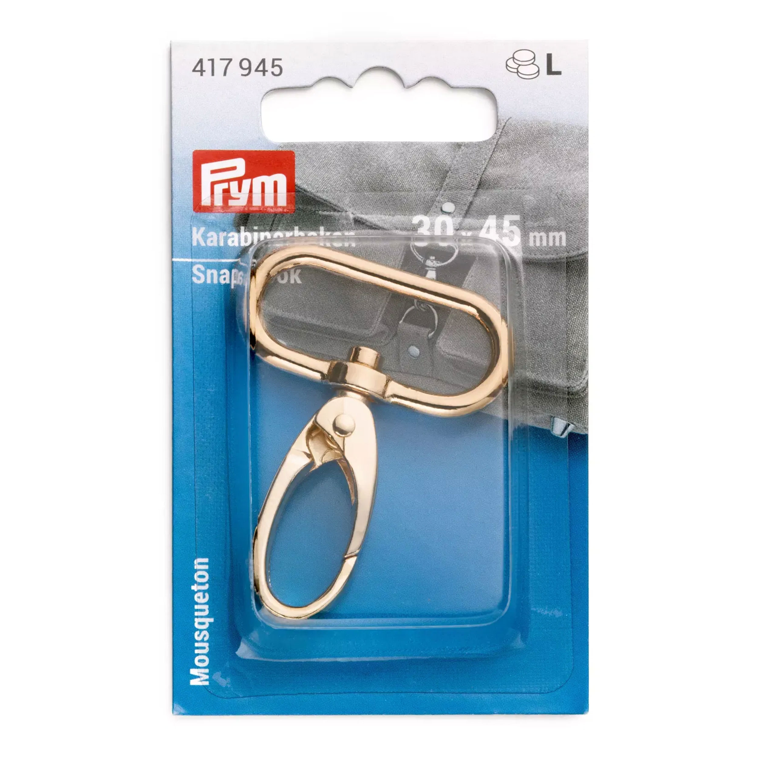 Gancio con Moschettone Oro Prym 30x45 mm Image