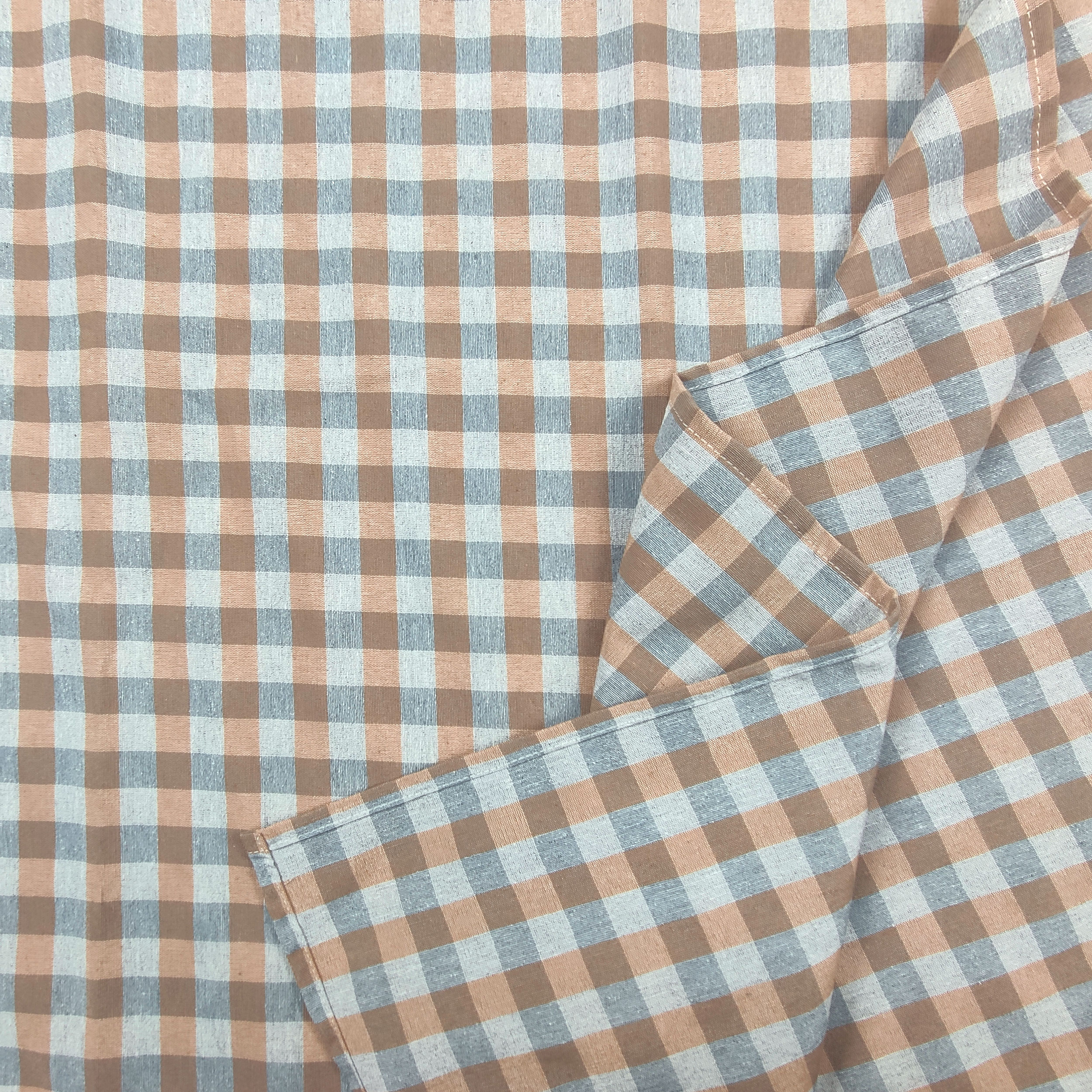 Tovaglia Confezionata Quadretti Arancio e Grigi 140x180 cm Image