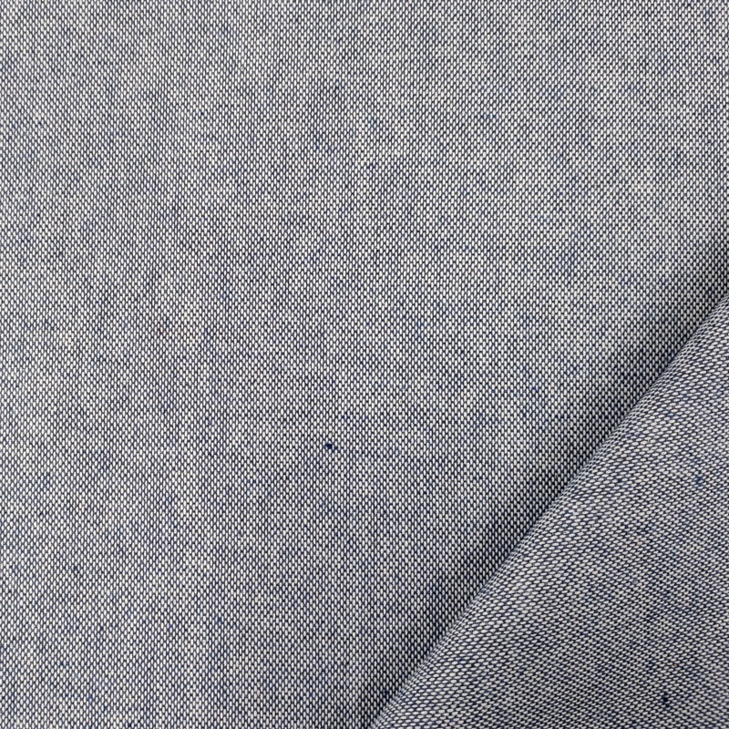 Tessuto Panama Tinta Unita Melange Jeans