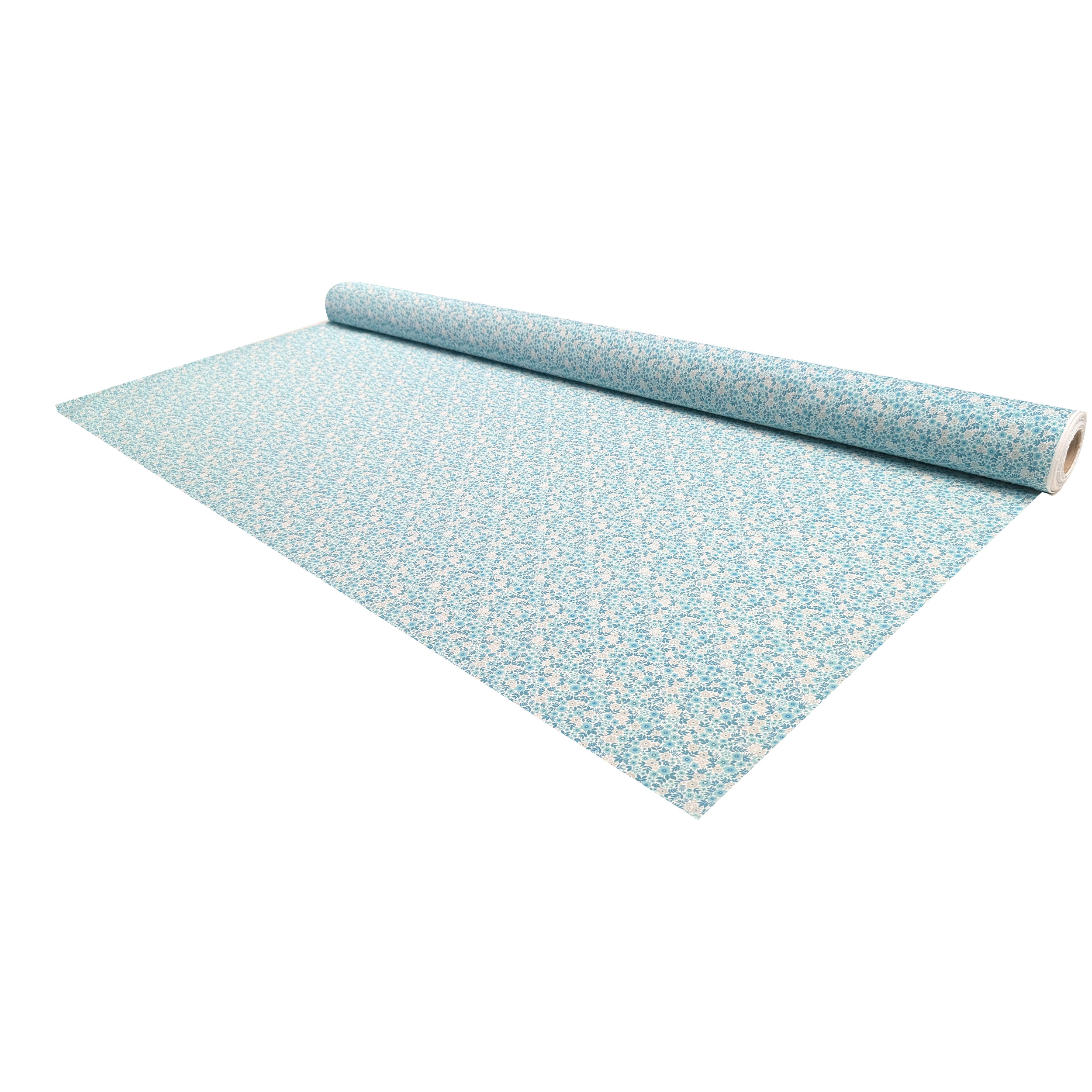 Cotone Percalle con Fiorellini Verde Acqua Image