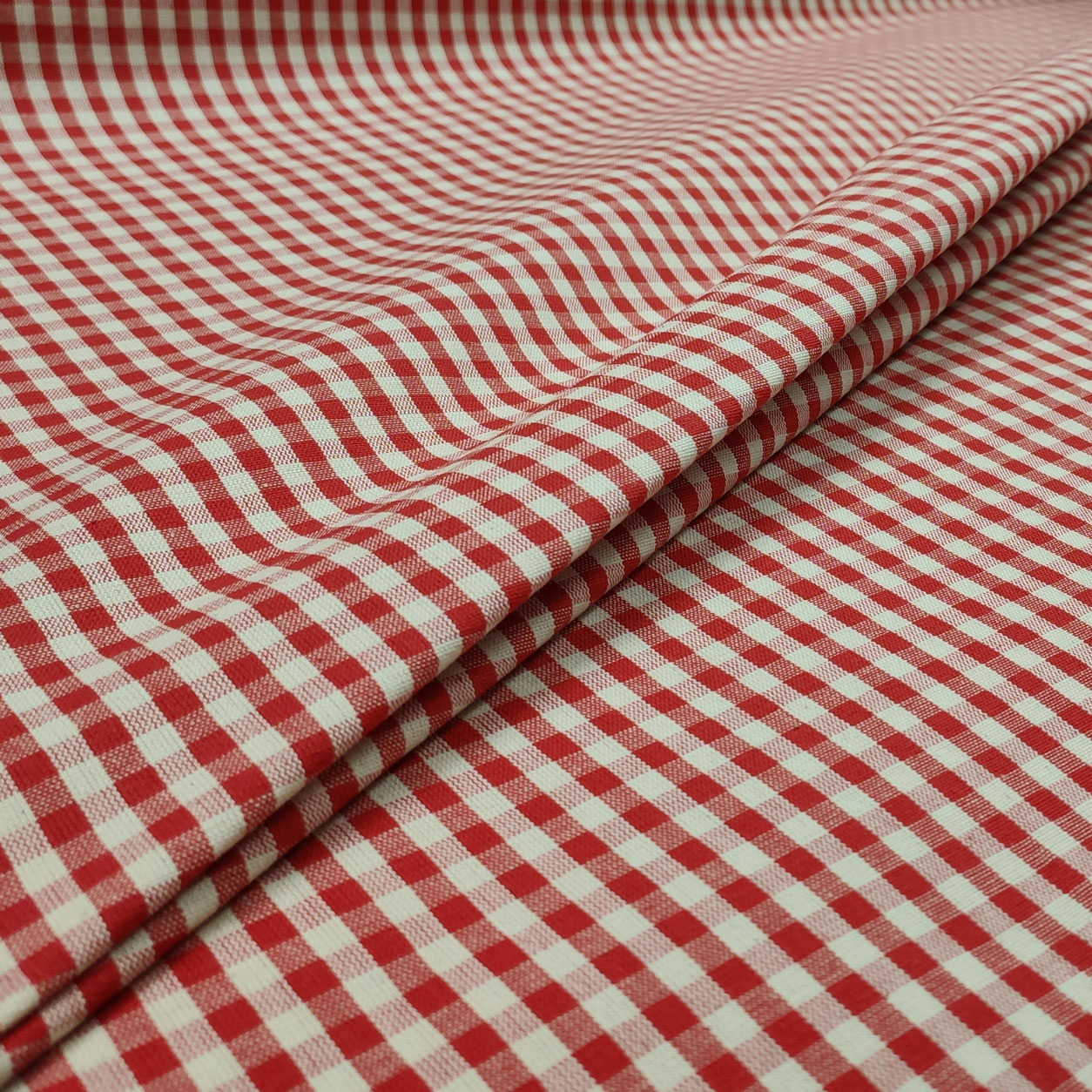 Set 6 Tovaglioli Stoffa Quadretti Rossi 45x45cm - Cotone, Per Casa E Feste - Foto 3