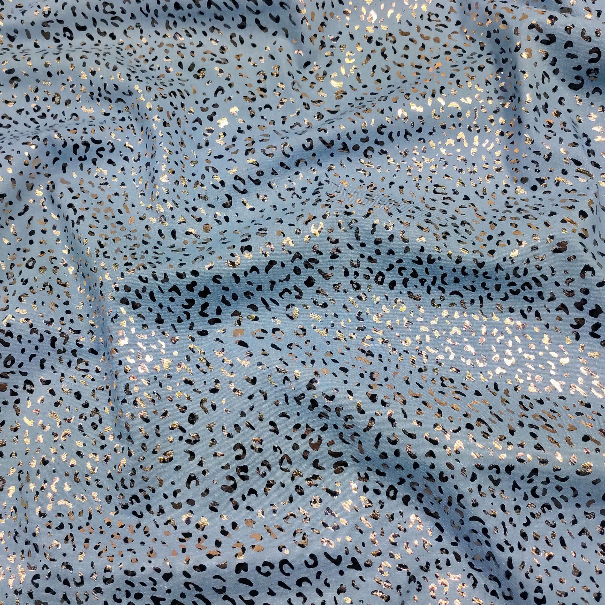 Jeans di Cotone Lavaggio Chiaro Maculato Oro 