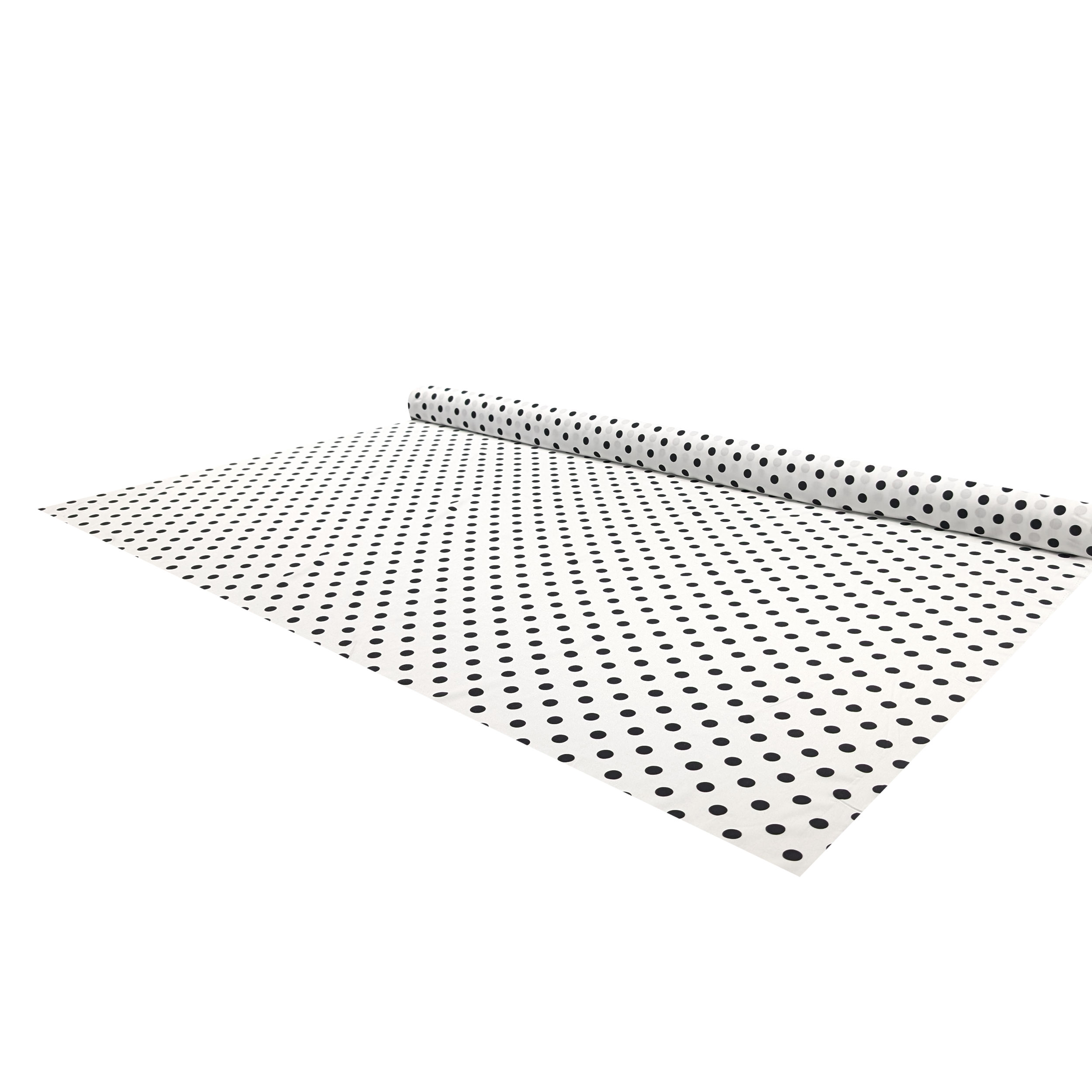 Viscosa Pois Neri Sfondo Bianco Image