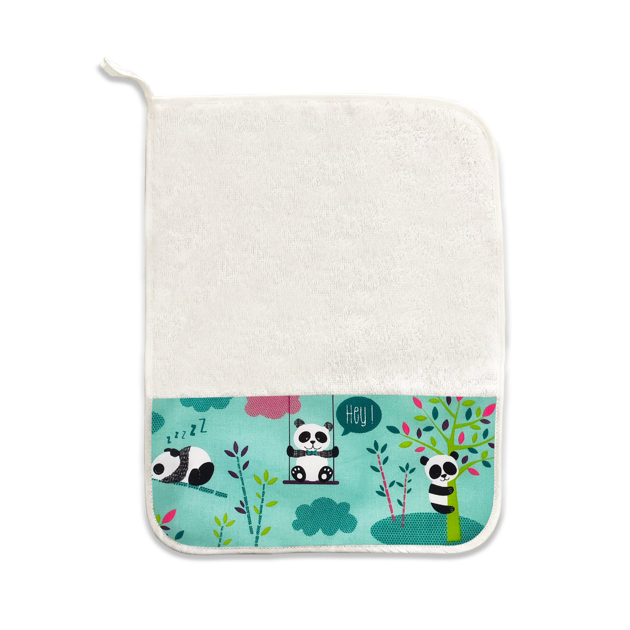 Asciugamano Piccoli Panda Sfondo Verde Acqua Asciugamano piccolo piccoli panda sfondo verde acqua