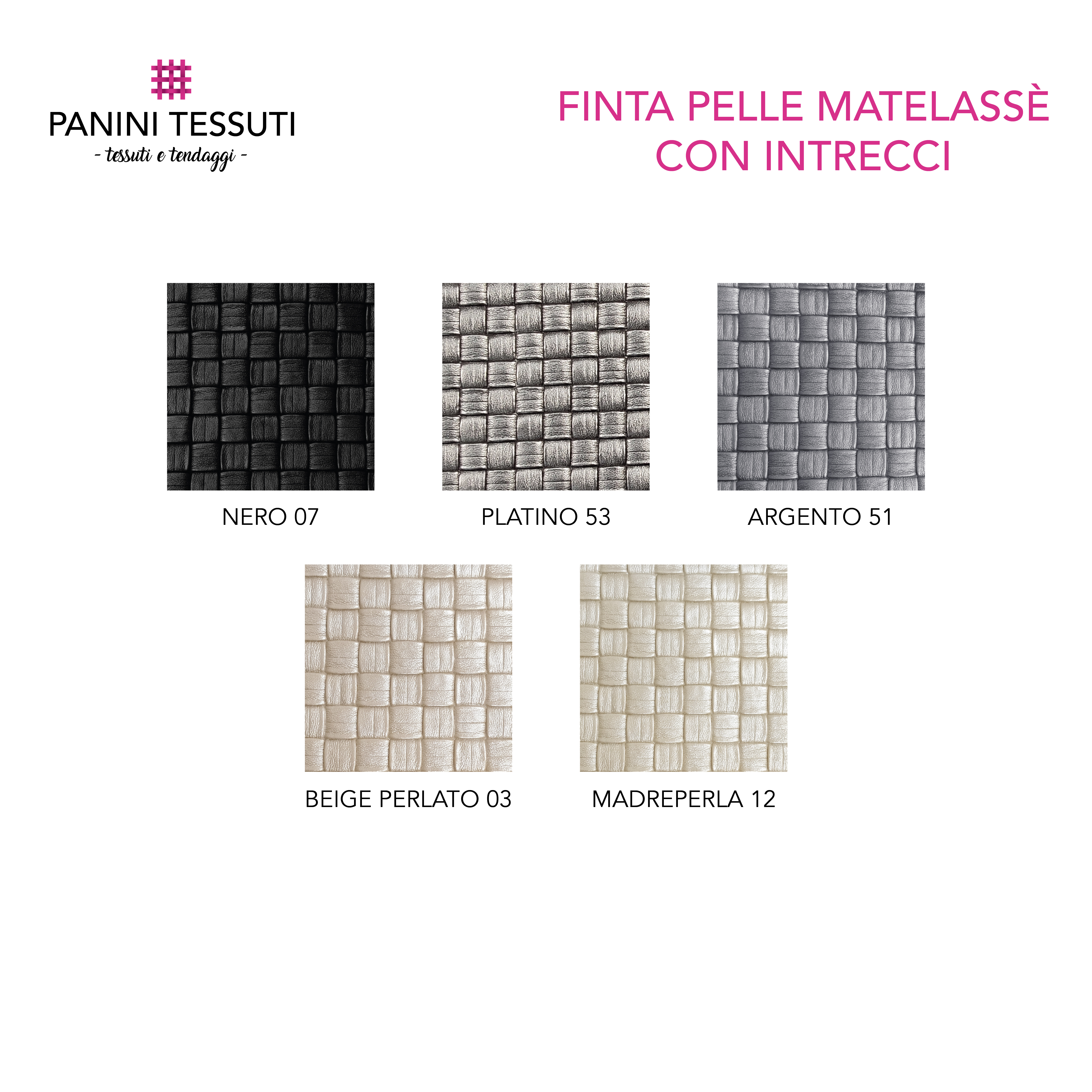 Finta Pelle Matelassè con Intrecci Image