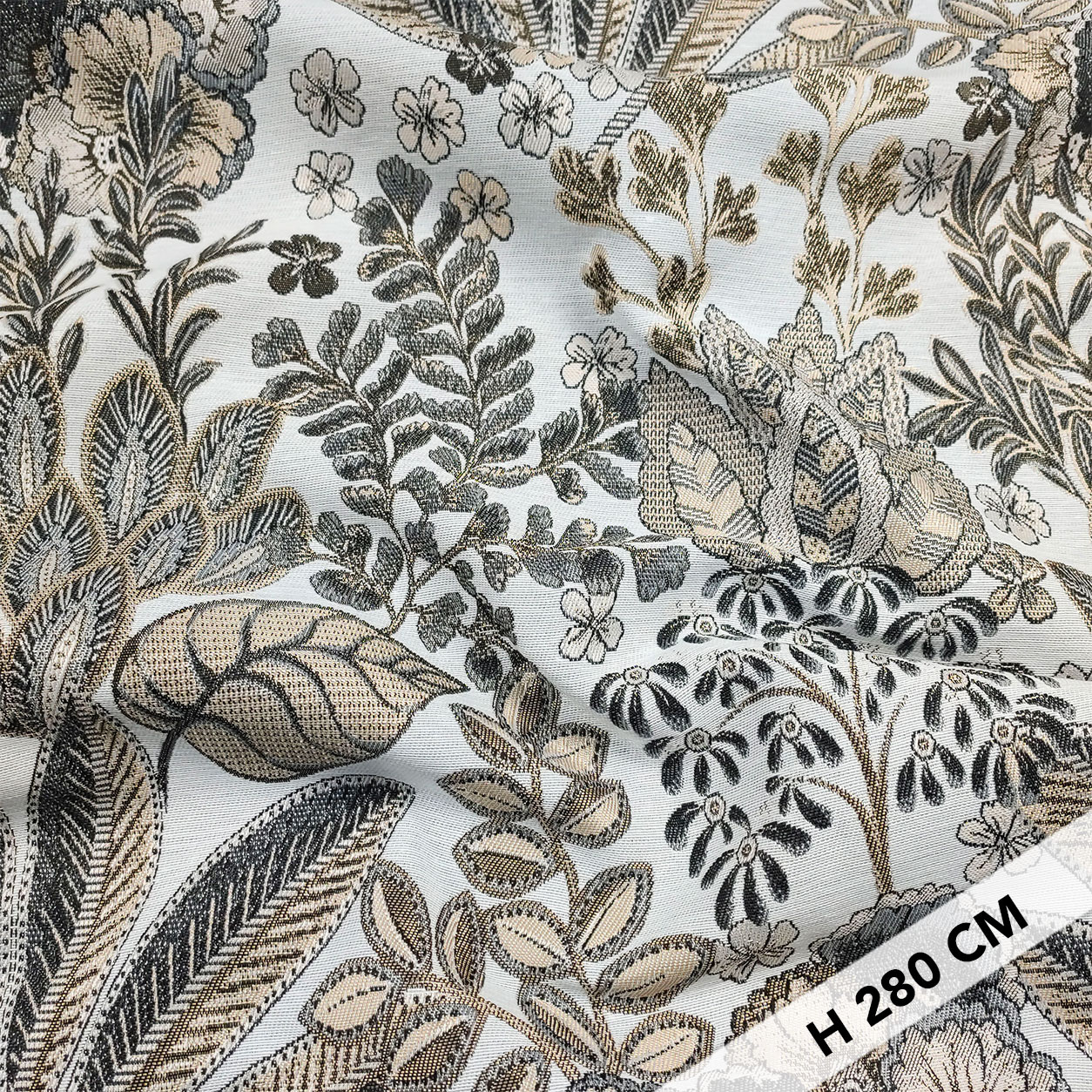 Jacquard Floreale Toni Neutri H 280 cm Image