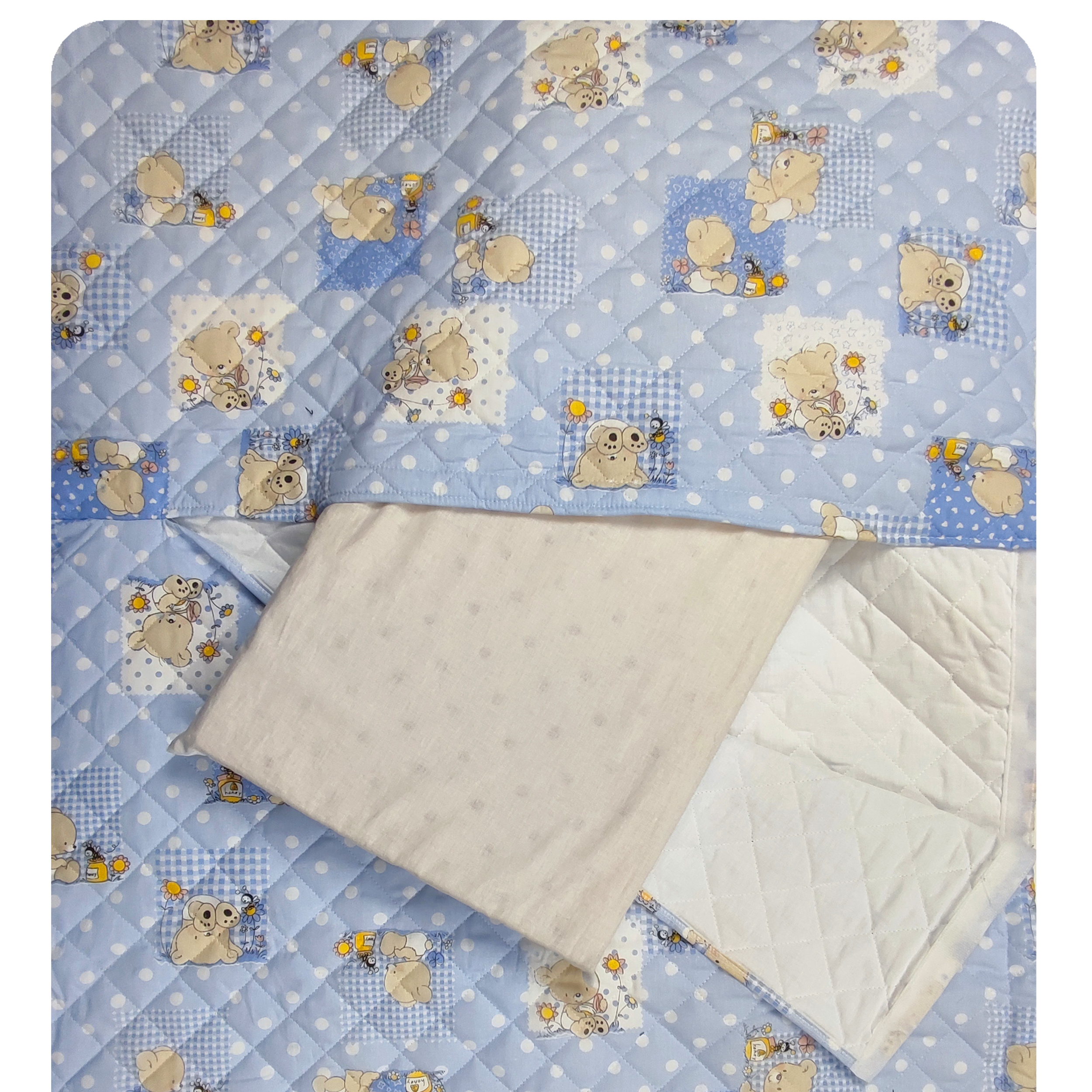 Sacco Nanna Orsetti e Api Azzurro Cuscino orsetti e api blu