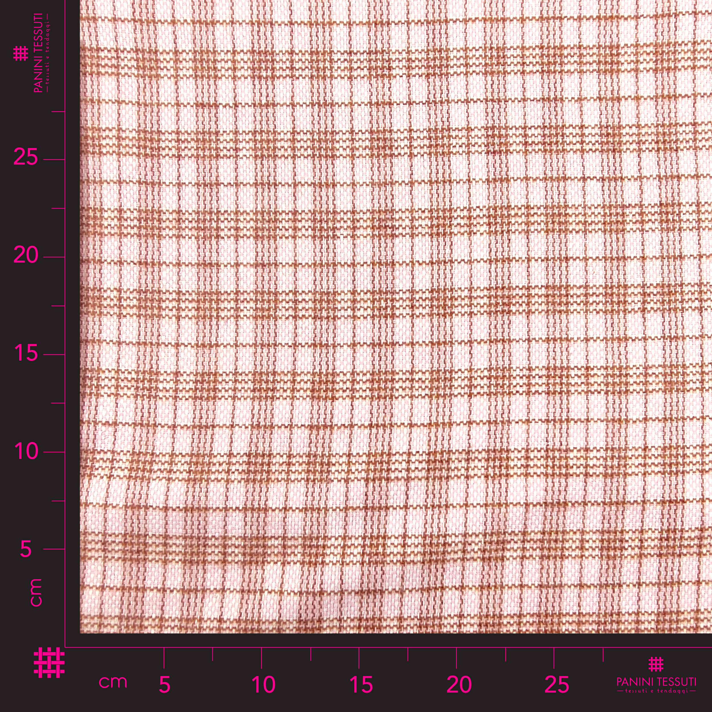 tessuto a fantasia tartan rosa e marrone