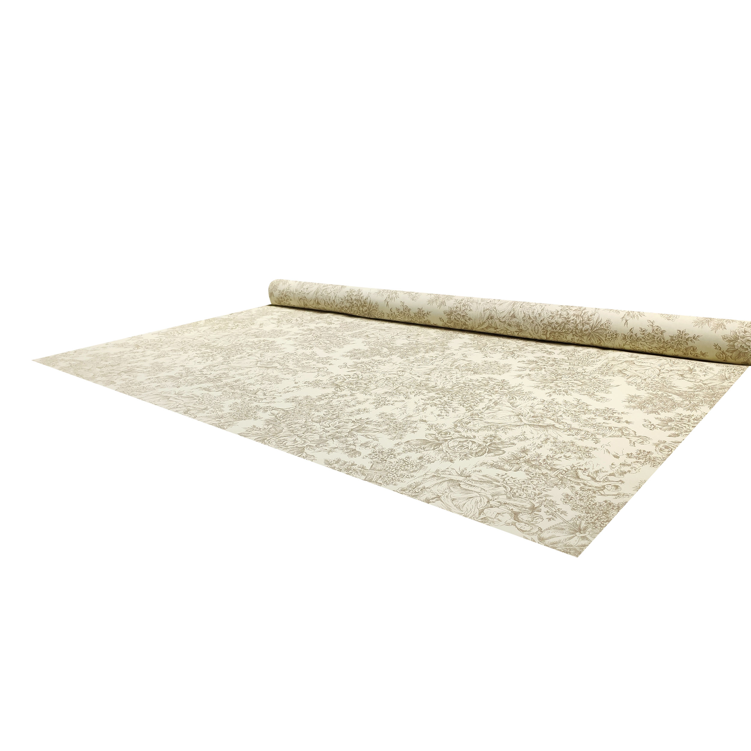 Tessuto Panama Toile De Jouy Beige Sfondo Panna