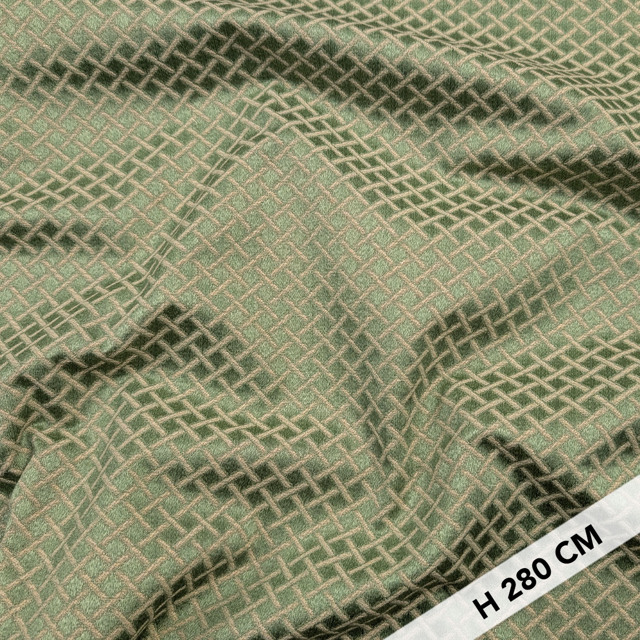 Jacquard Verde Rombi Intrecciati Image