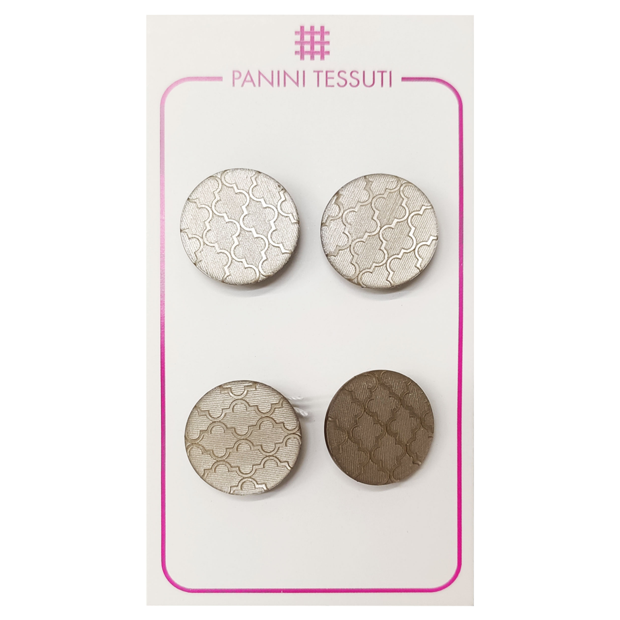 Bottoni Decorati Color Champagne 4 Pezzi - Lin 28